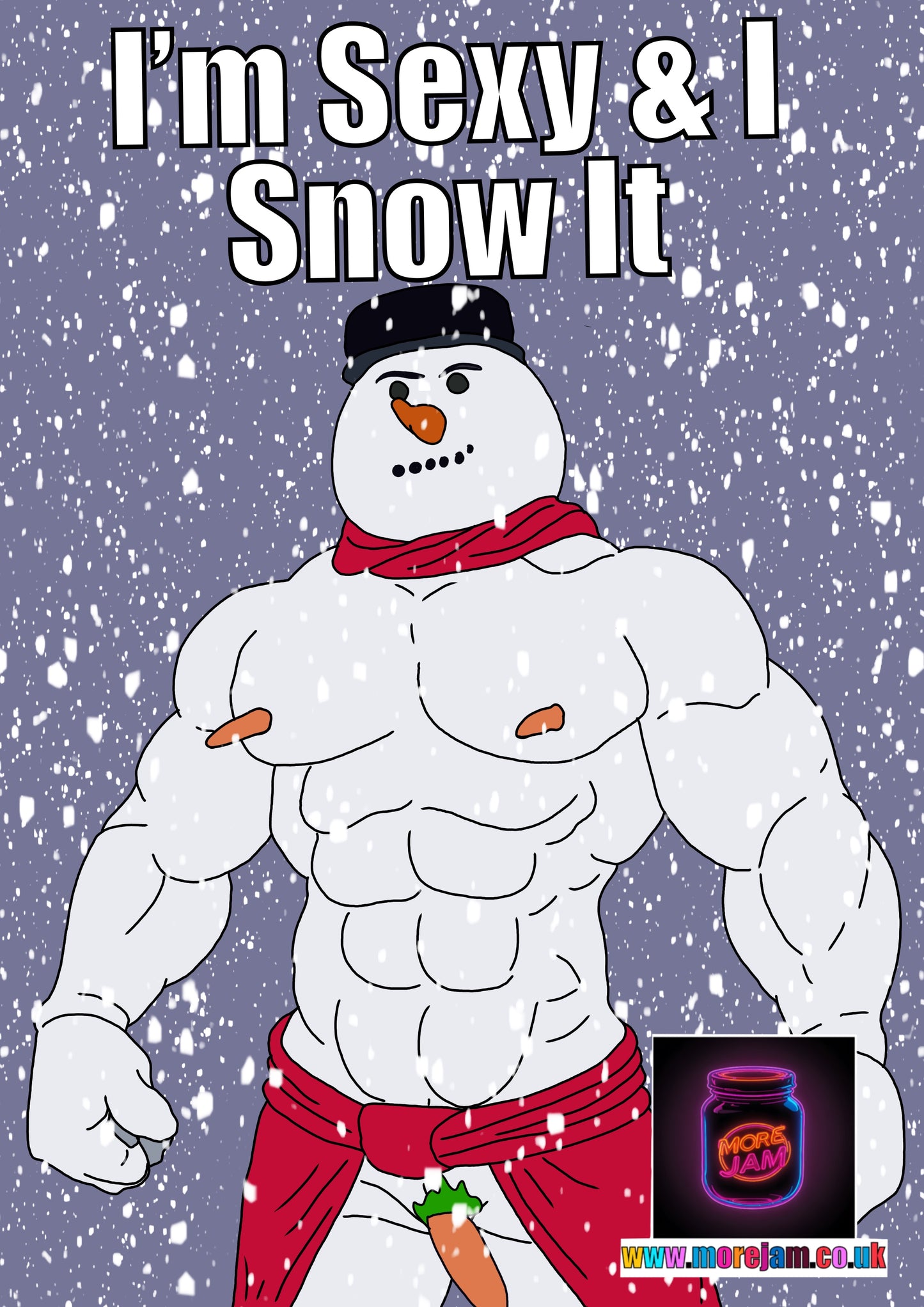 Christmas Card Sexy Snowman