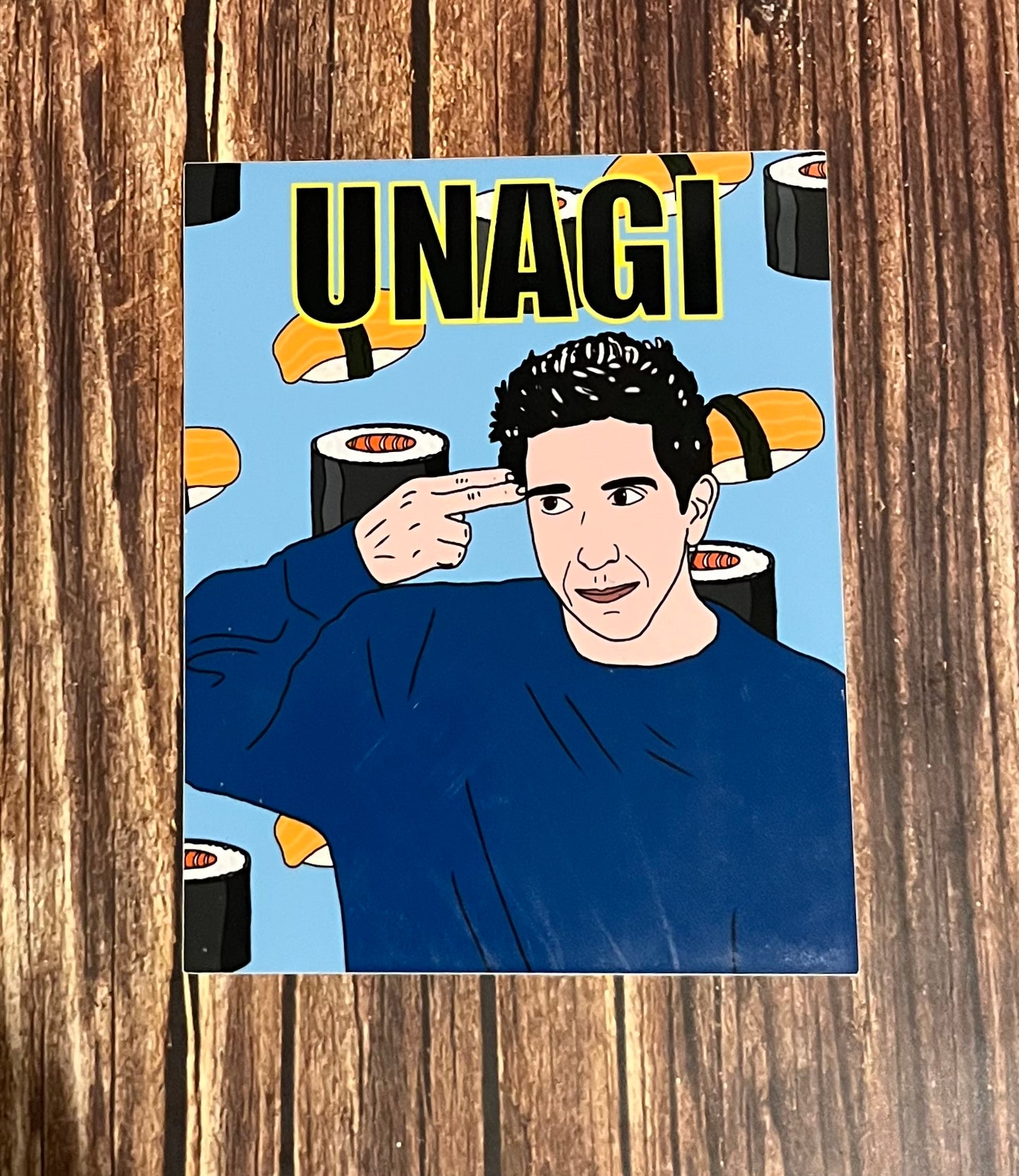 Ross Geller Unagi Friends Wine Labels
