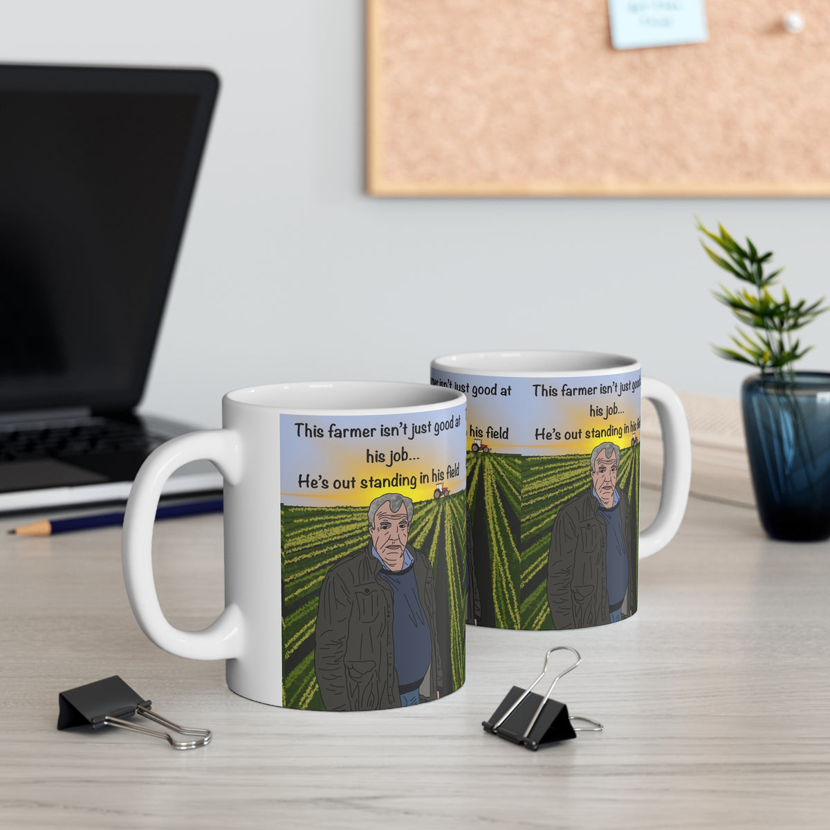 Jeremy Clarkeson | Farmer Standing in His Field Mug | More Jam