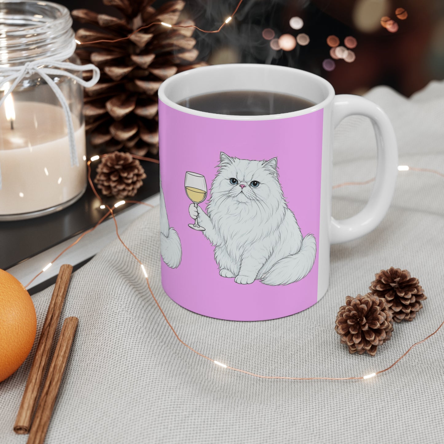 Persian Cat | Pink Wine Mug | More Jam