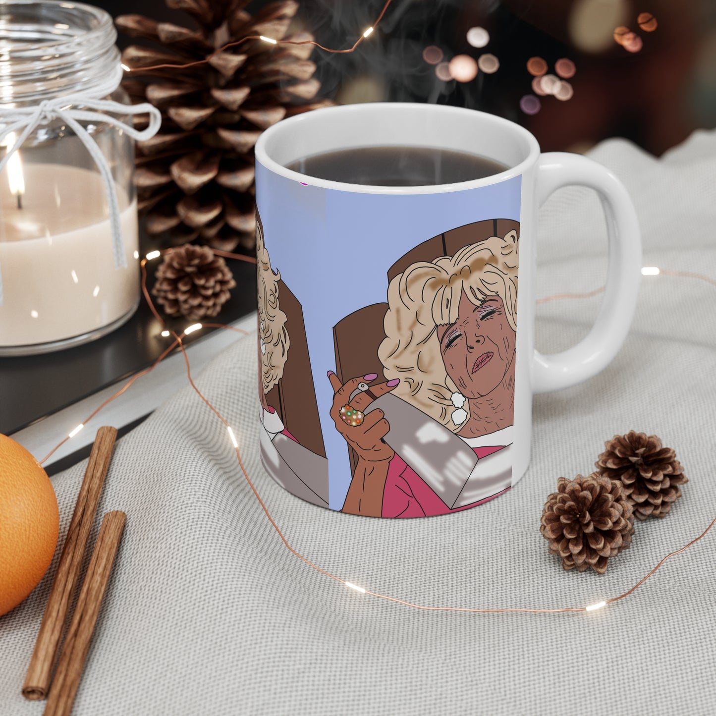 Magda There’s Something About Mary Ceramic Mug — Illustration Coffee Cup