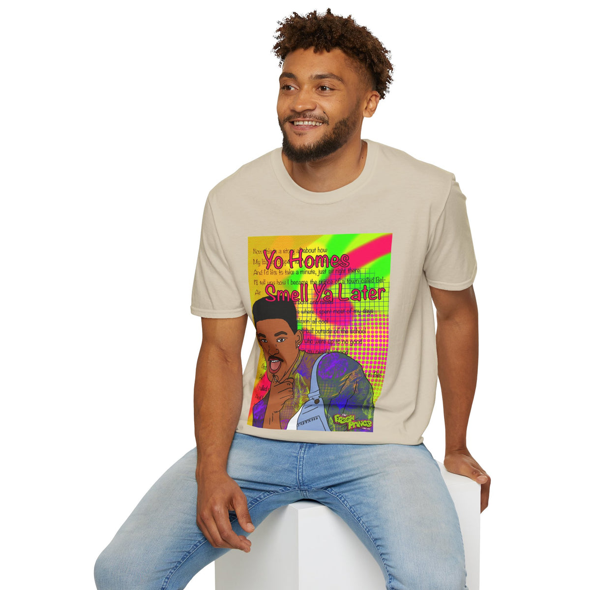 Fresh Prince Will Smith Graphic T-Shirt — 'Yo Home Smell Ya Later' Retro Pop Art Tee