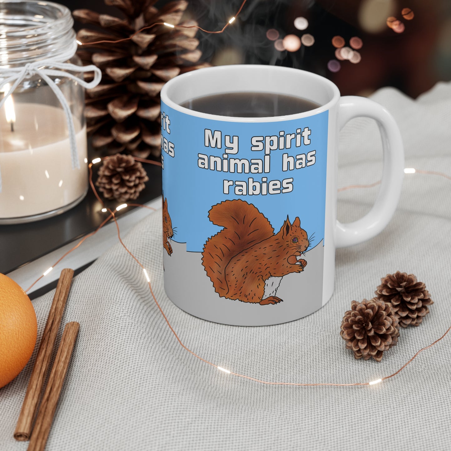 My Spirit Animal Has Rabies | Funny Squirrel Mug | More Jam