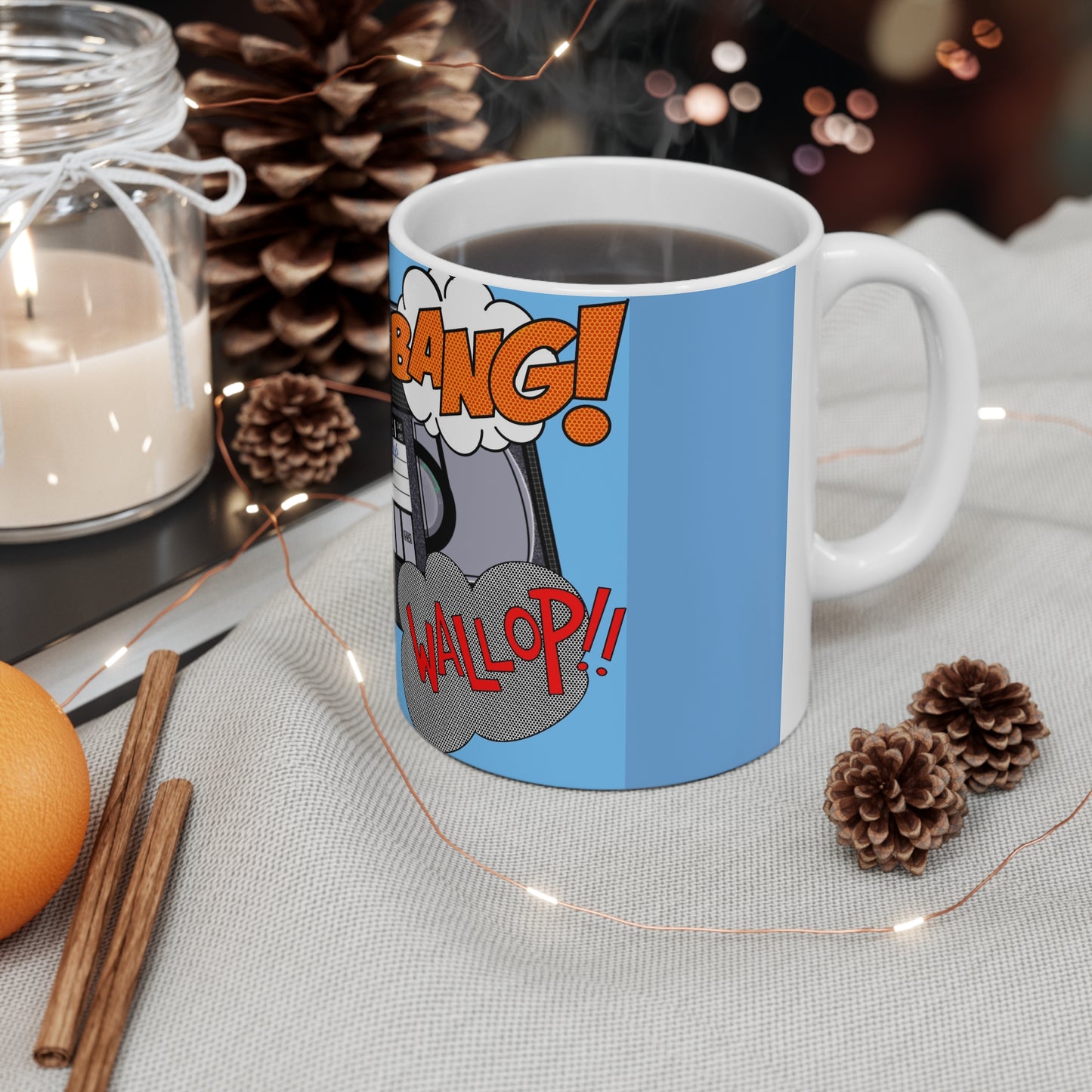 Alan Partridge Coffee Mug — Husband, 'Crash! Bang!' Graphic, 11oz & 15oz
