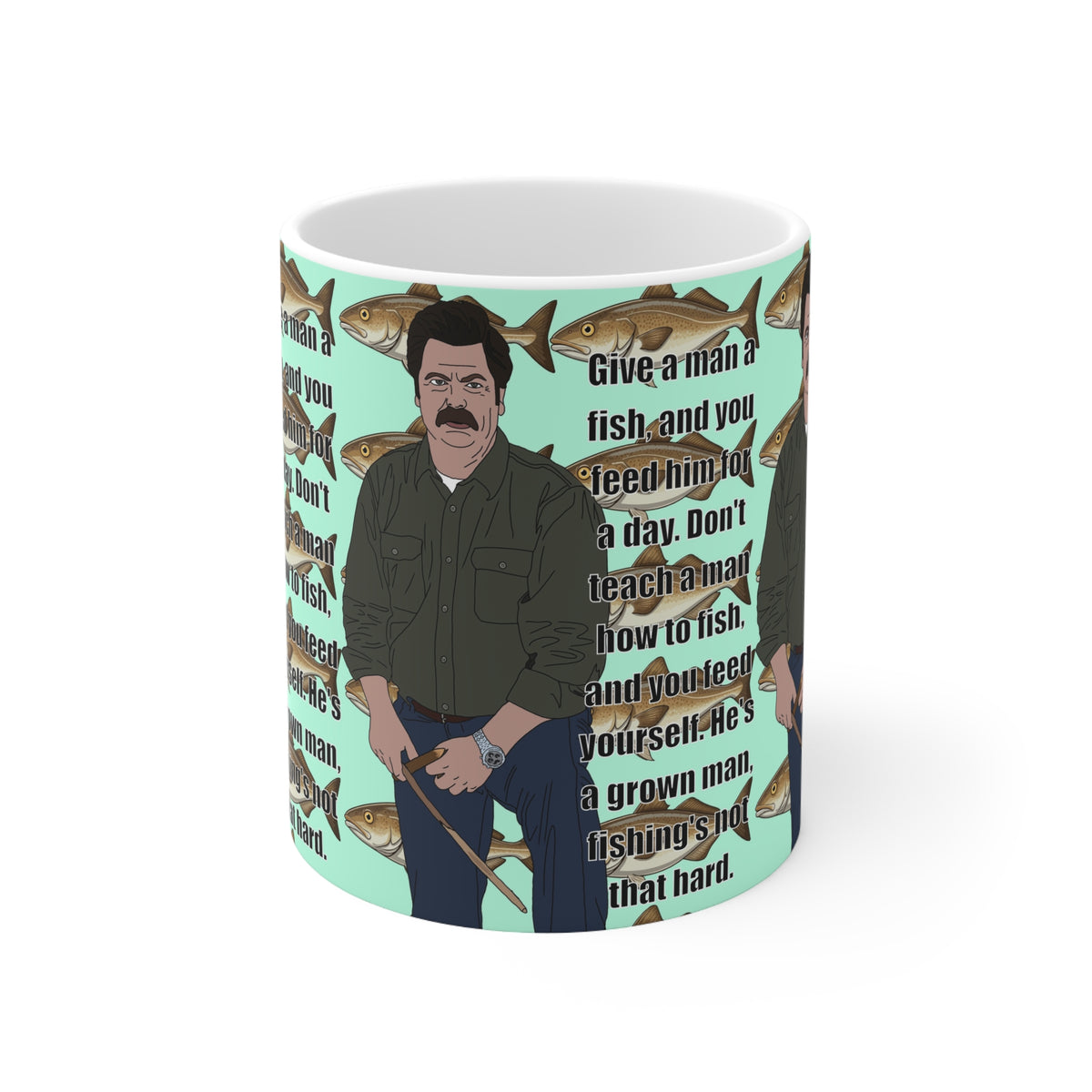 Parks & Recreation | Ron Swanson Fishing Mug | More Jam