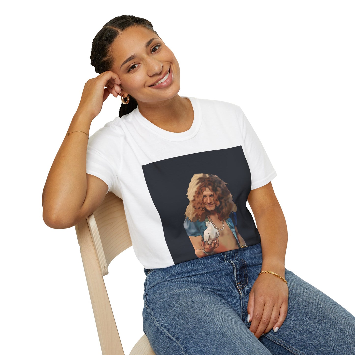 Rober Plant Led Zepplin Retro Rock Singer Graphic T-Shirt