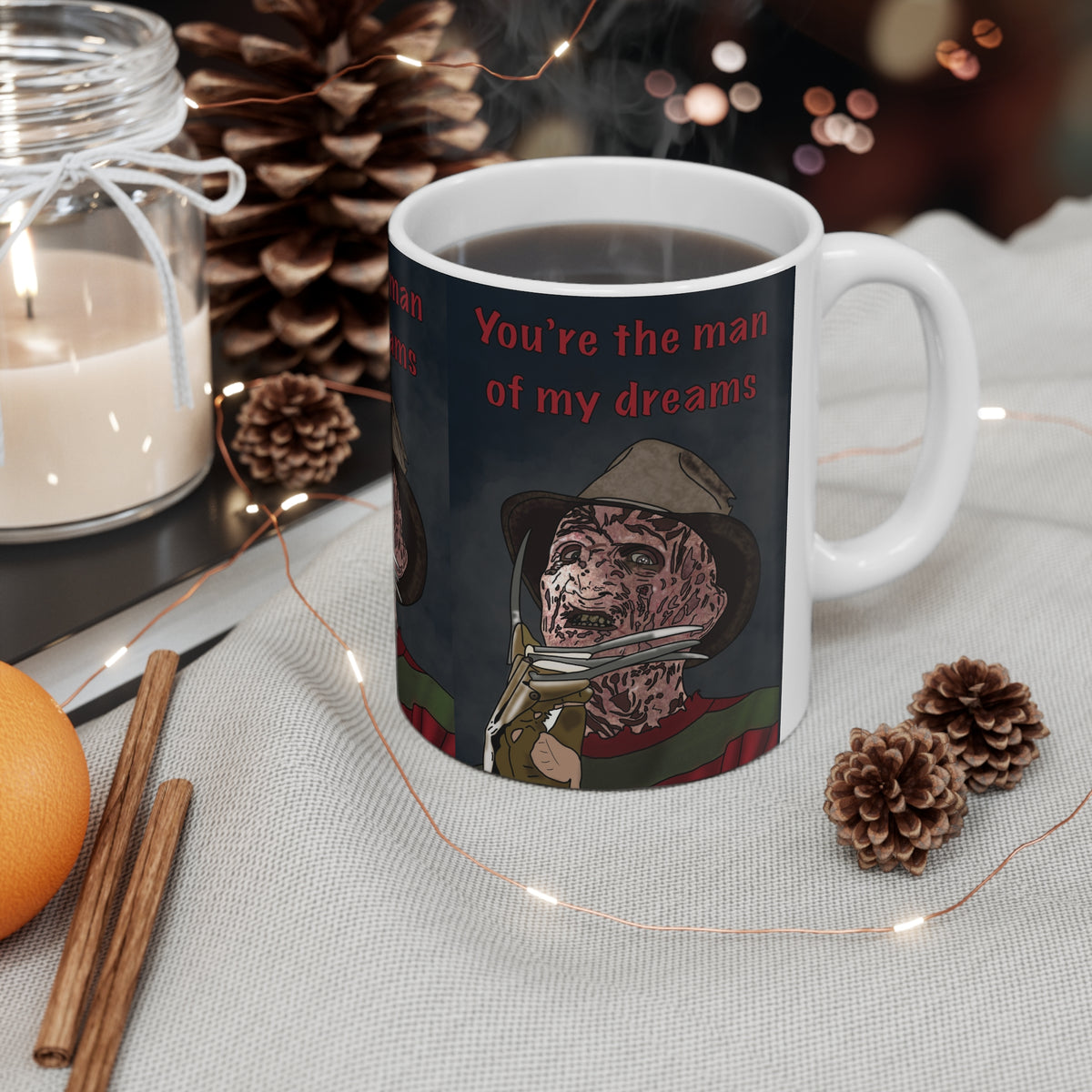 Nightmare On Elm Street | Freddy Krueger Man of My Dreams Mug | More Jam