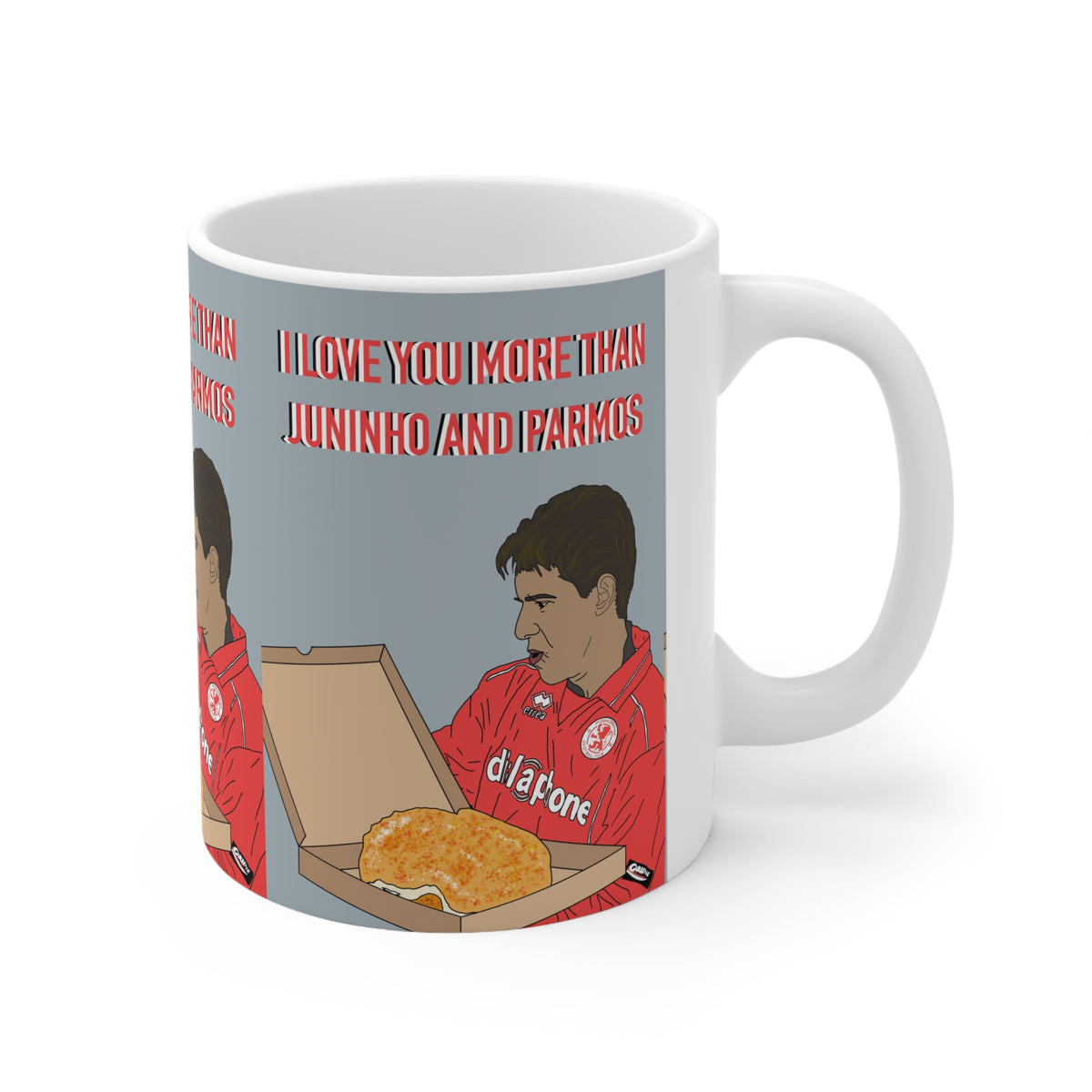 Juninho | I Love You More Than Juninho & Parmos Middlesbrough Football Mug | More Jam