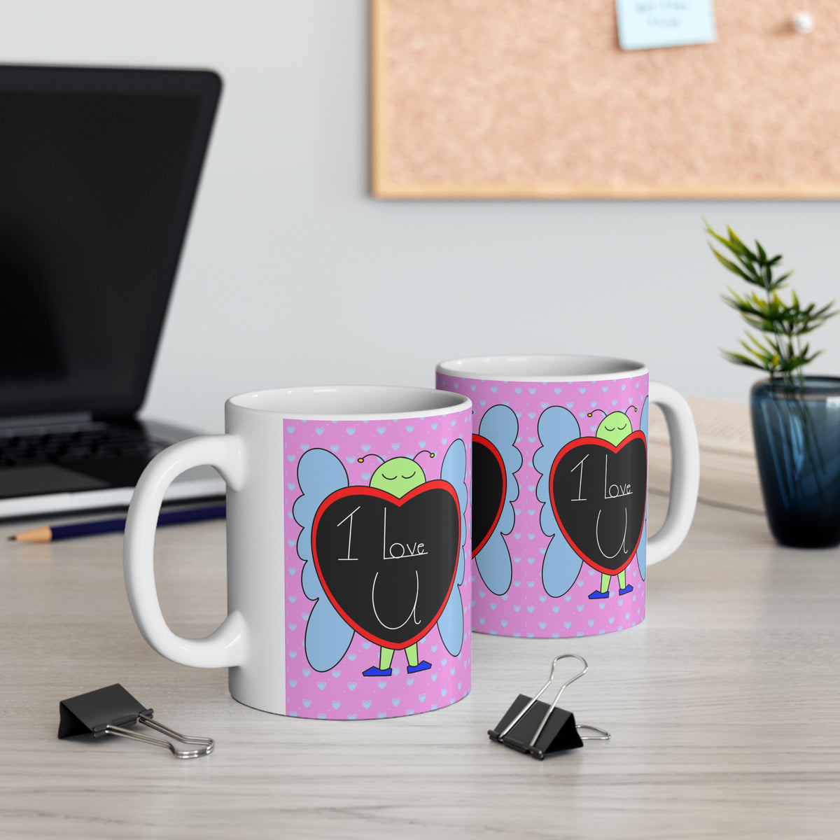 Love Bug | I Love U Chalkboard Heart Mug | More Jam
