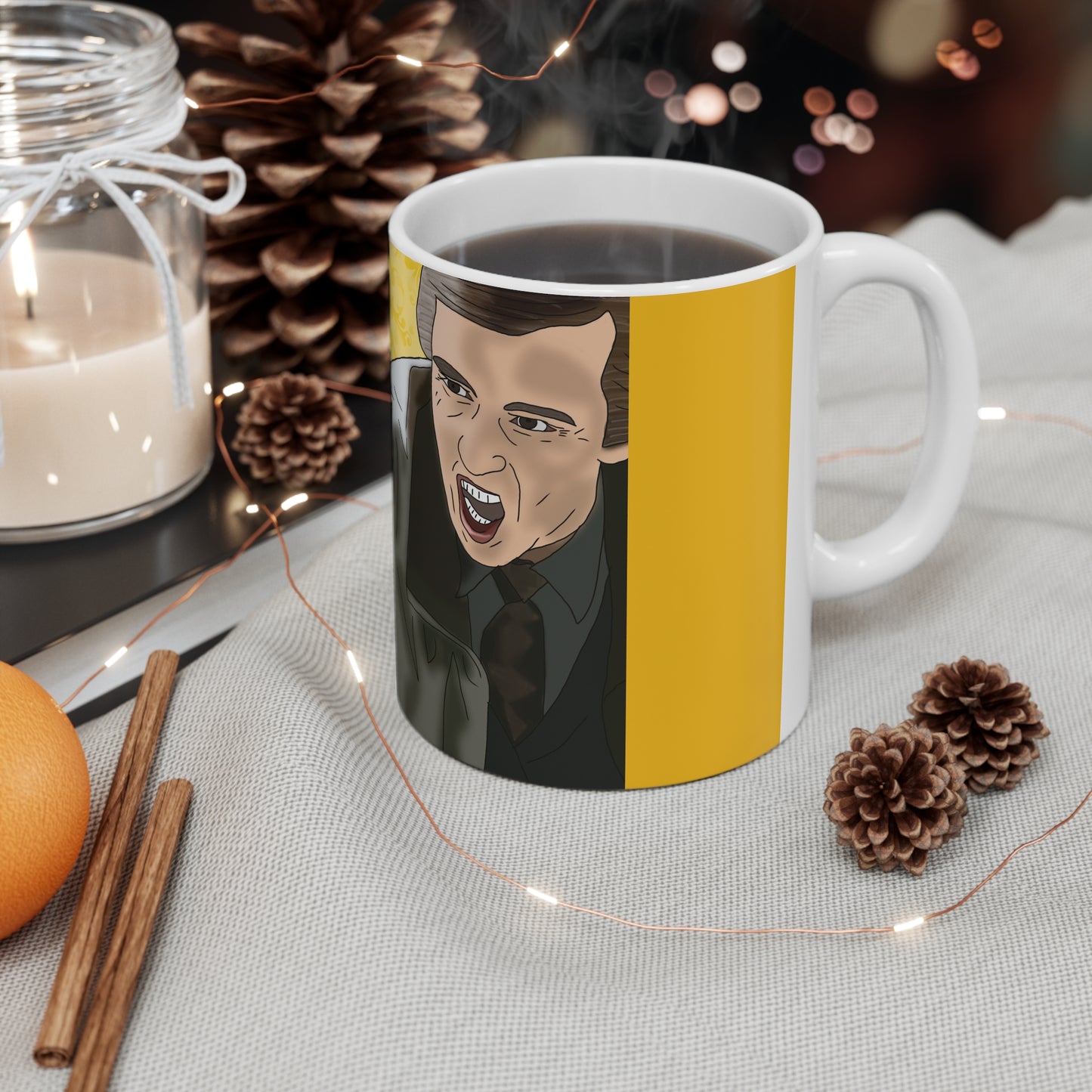 Alan Partridge Smell My Cheese ceramic Coffee Cups