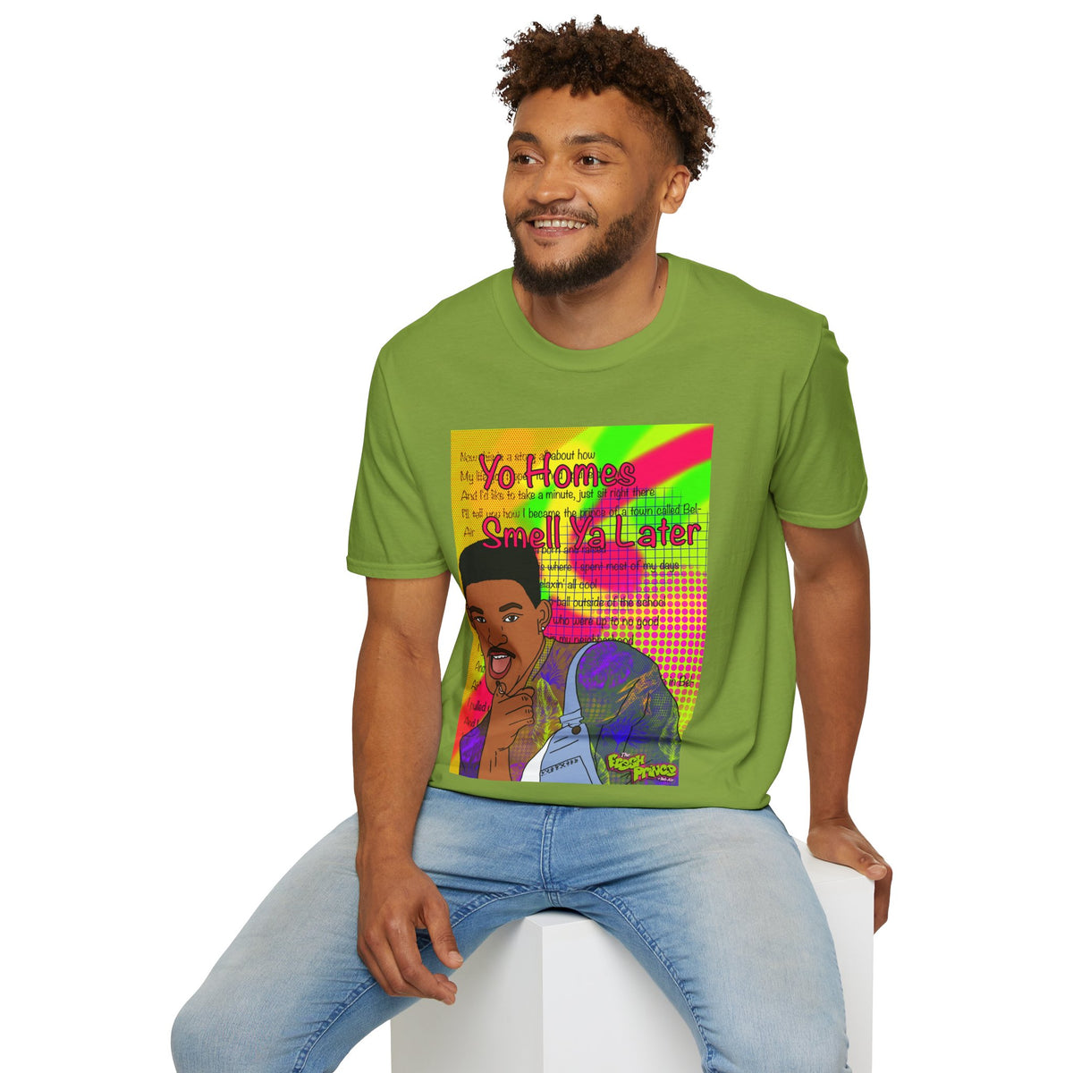 Fresh Prince Will Smith Graphic T-Shirt — 'Yo Home Smell Ya Later' Retro Pop Art Tee