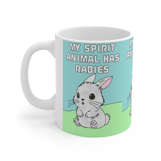 My Spirit Animal Has Rabies | Funny Bunny Mug | More Jam