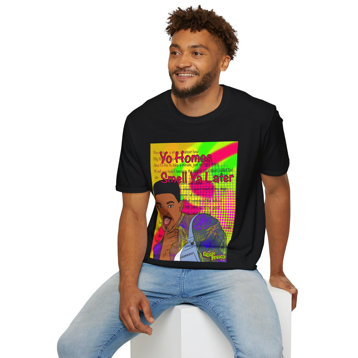 Fresh Prince Will Smith Graphic T-Shirt — 'Yo Home Smell Ya Later' Retro Pop Art Tee