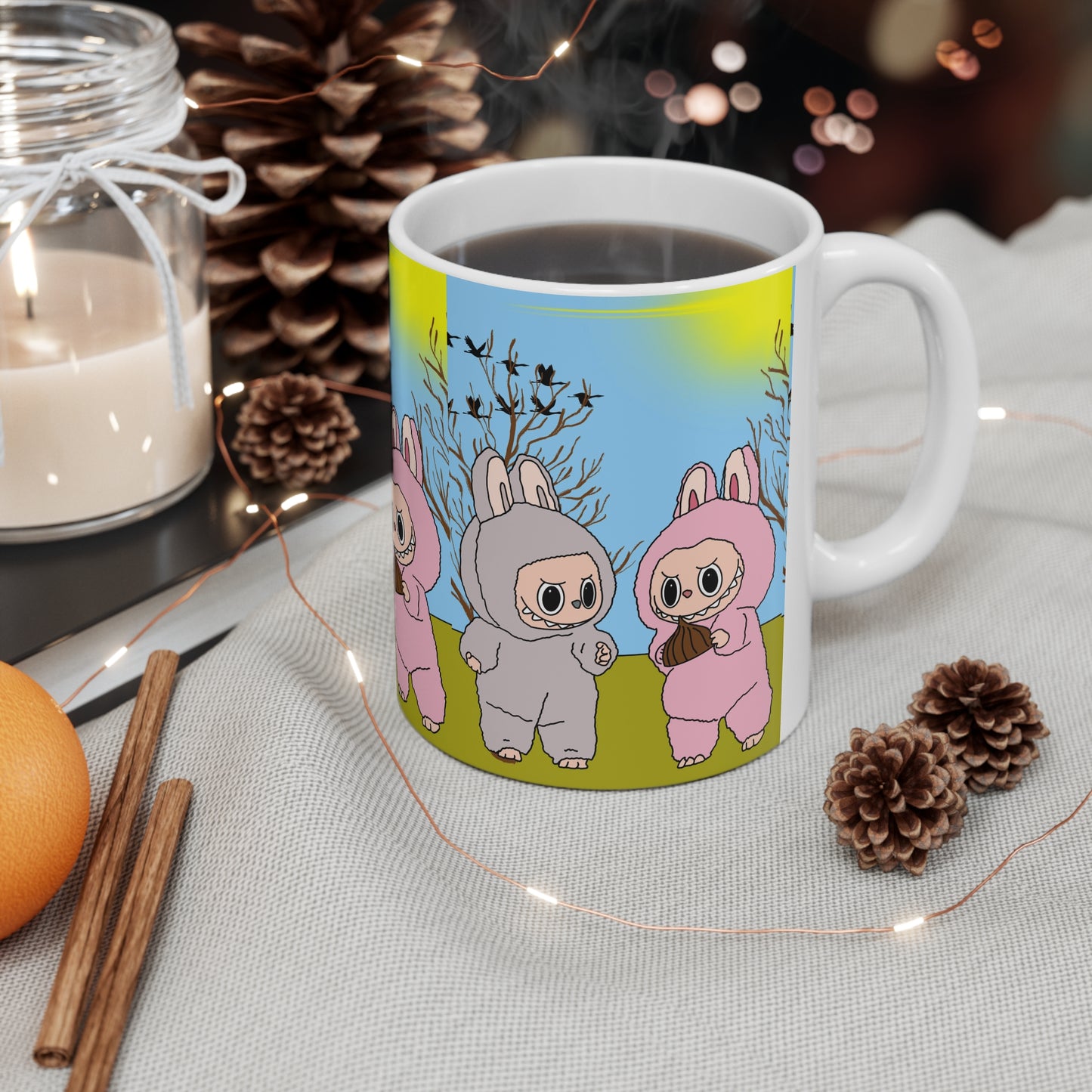 Cute Labubu Mug — Ceramic Coffee Cup