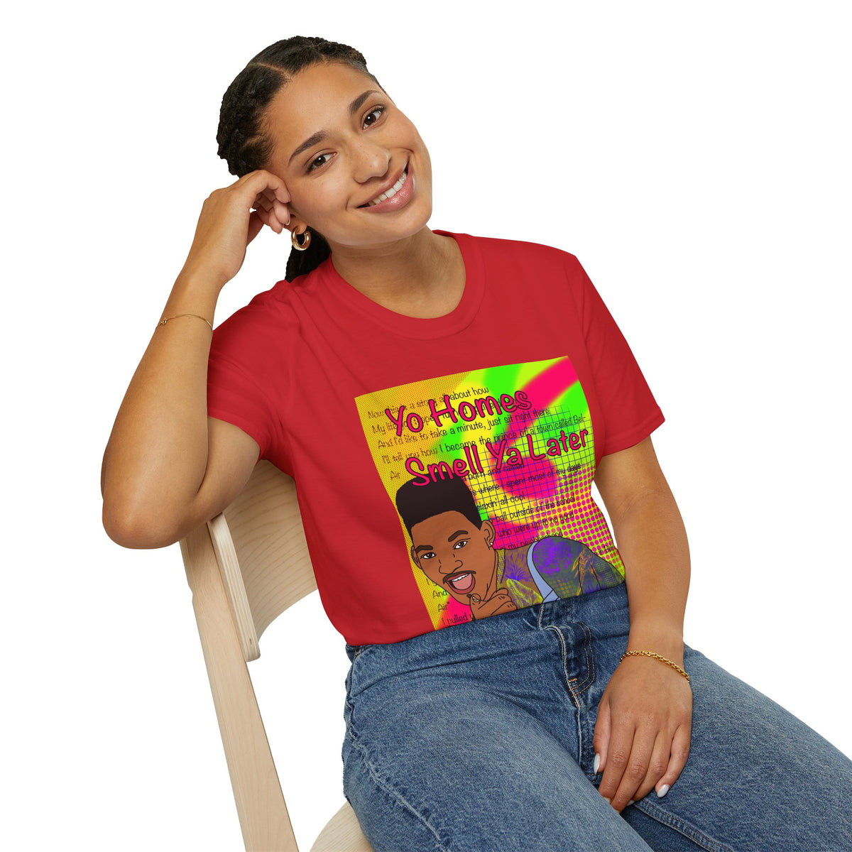 Fresh Prince Will Smith Graphic T-Shirt — 'Yo Home Smell Ya Later' Retro Pop Art Tee