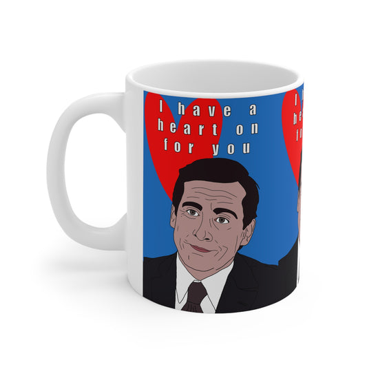 The Office US | Michael Scott I Have a Heart On for You Mug | More Jam
