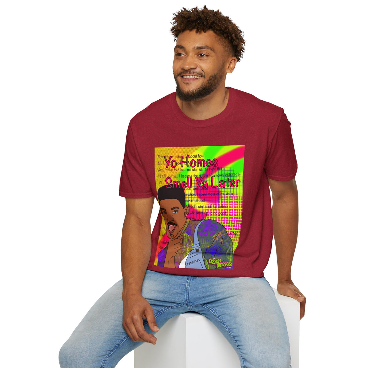 Fresh Prince Will Smith Graphic T-Shirt — 'Yo Home Smell Ya Later' Retro Pop Art Tee