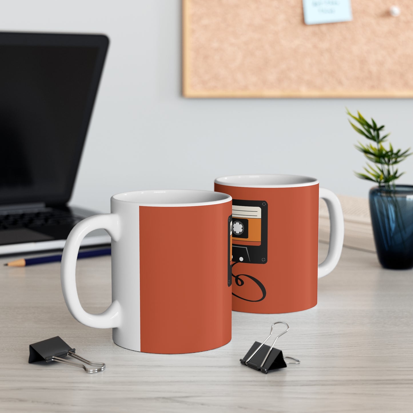 Retro Cassette Tape Ceramic Coffee Mug — Vintage Music Gift