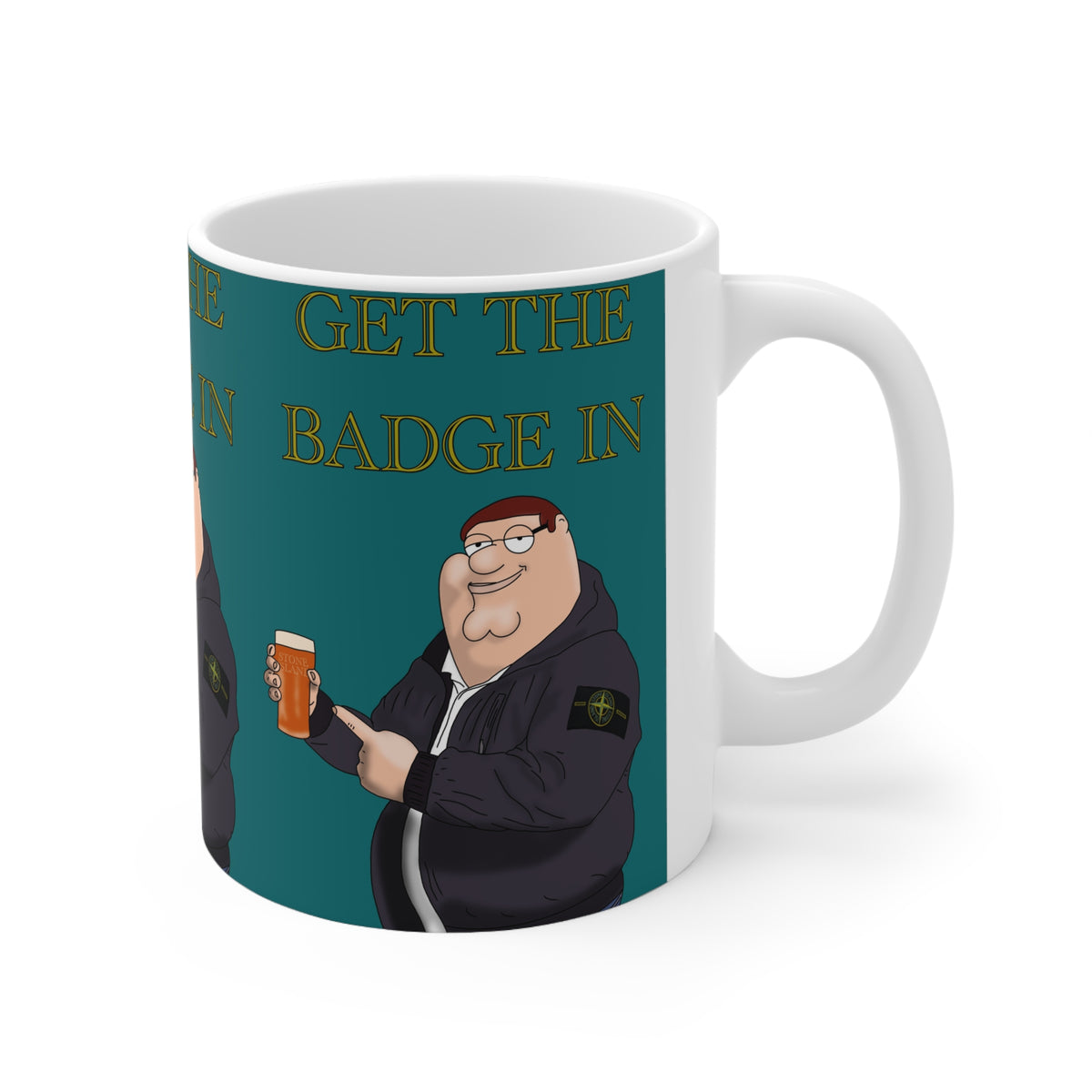 Stone Island | Get the Badge In Mug | More Jam