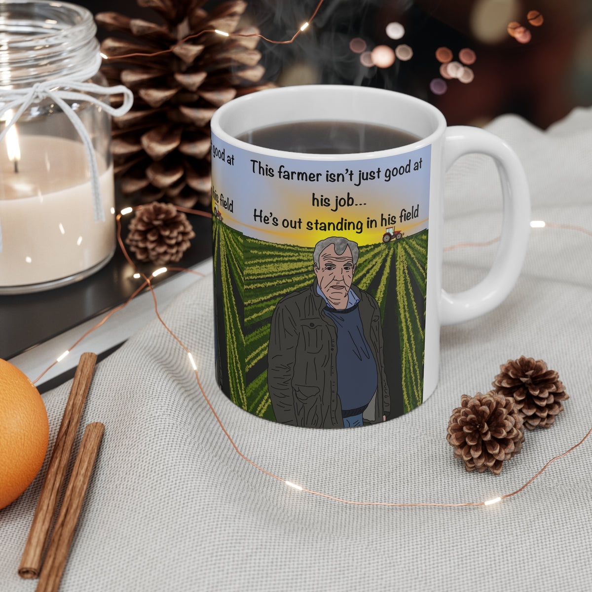 Jeremy Clarkeson | Farmer Standing in His Field Mug | More Jam
