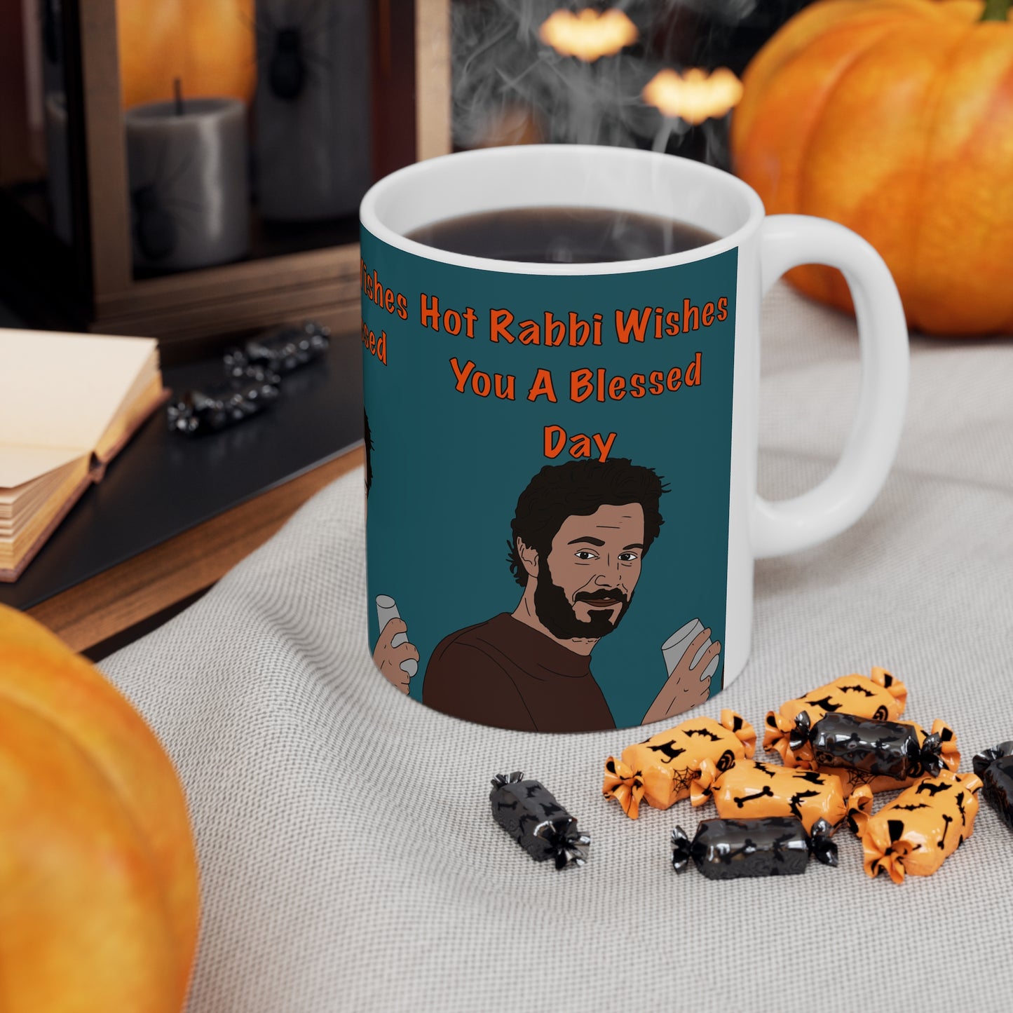 Nobody Wants This — “Hot Rabbi Wishes You A Blessed Day” Coffee Cup
