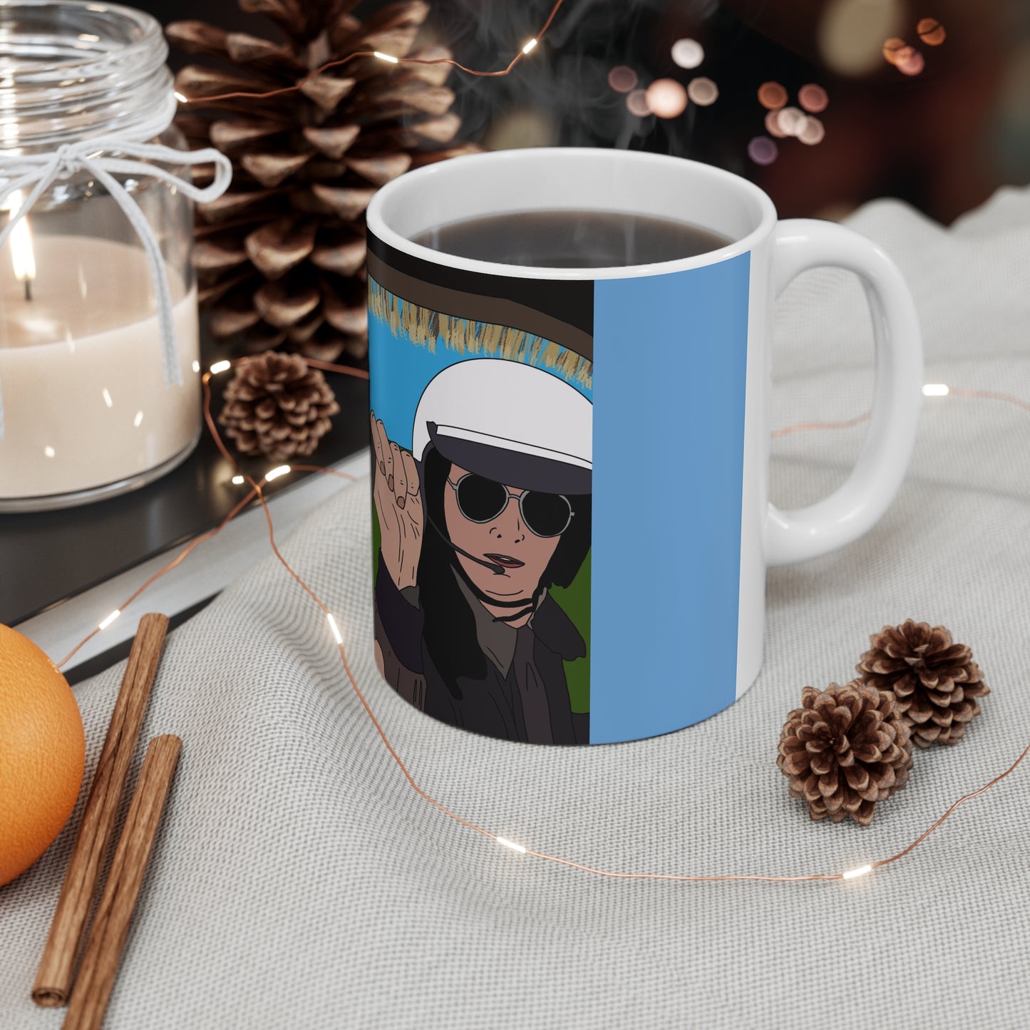 Pull Over Coffee Mug — Dumb & Dumber Cartoon Ceramic Cup (11oz/15oz)