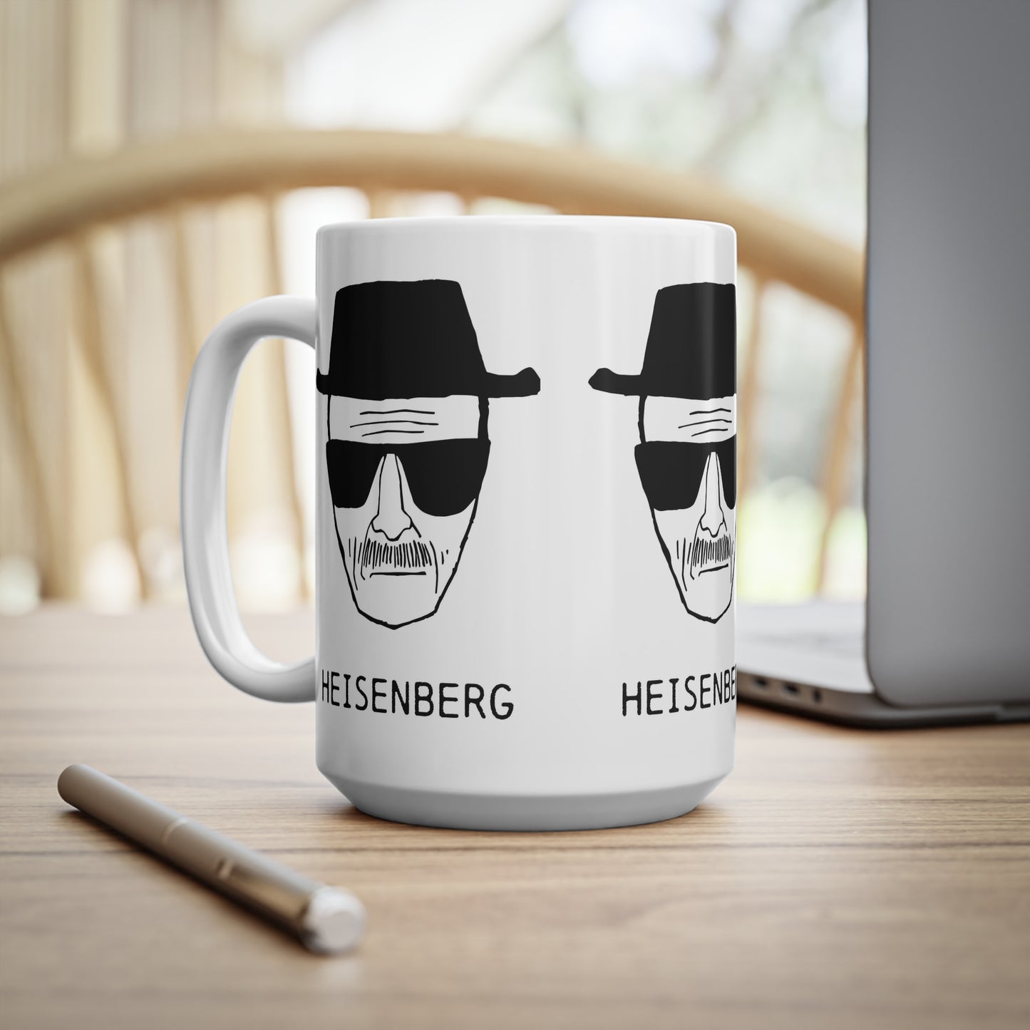 Heisenberg Face Mug — TV Show Walter White Coffee Cup (11oz & 15oz)