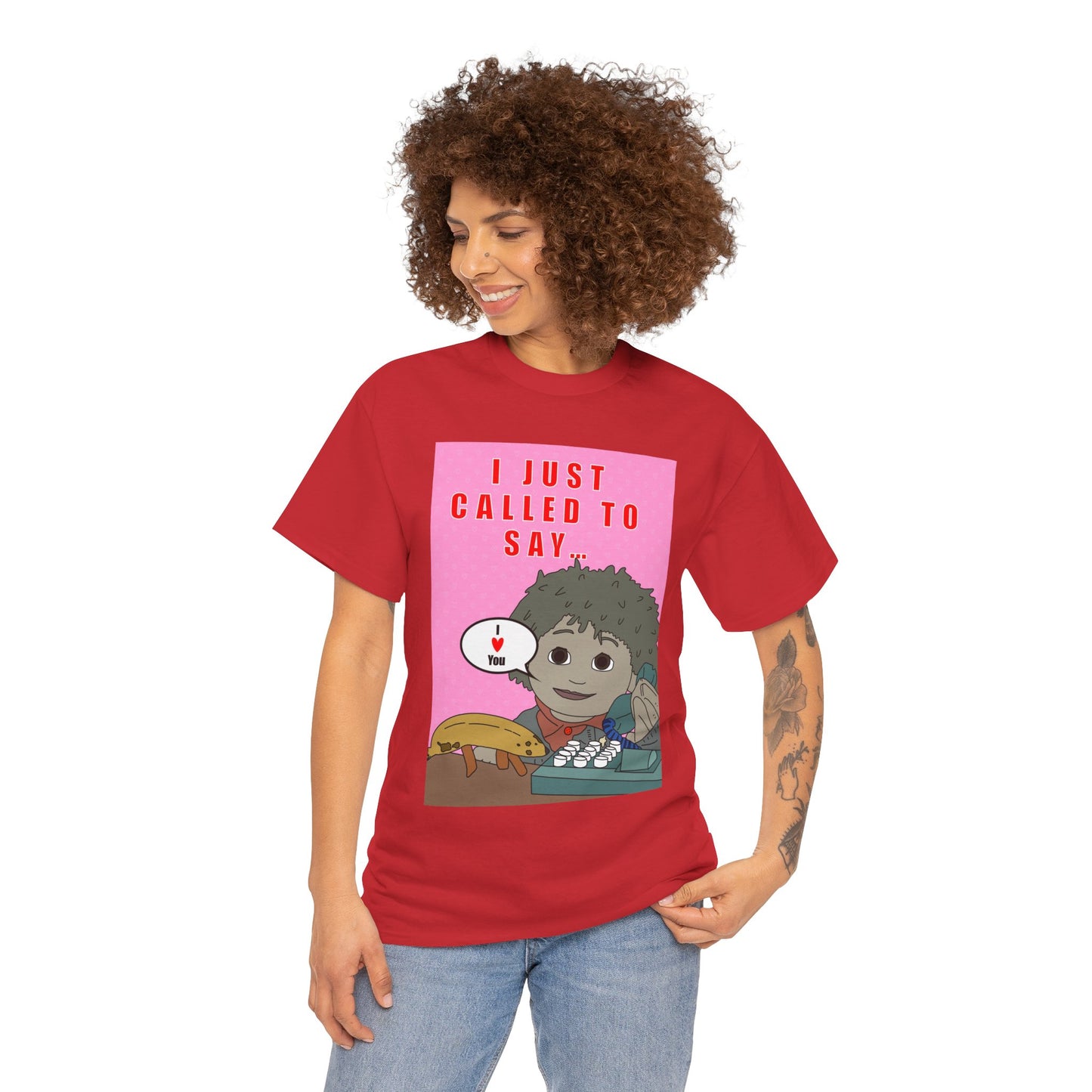 Limited Edition Valentines Day “I Just Called to Say I You” Cartoon Graphic T-Shirt