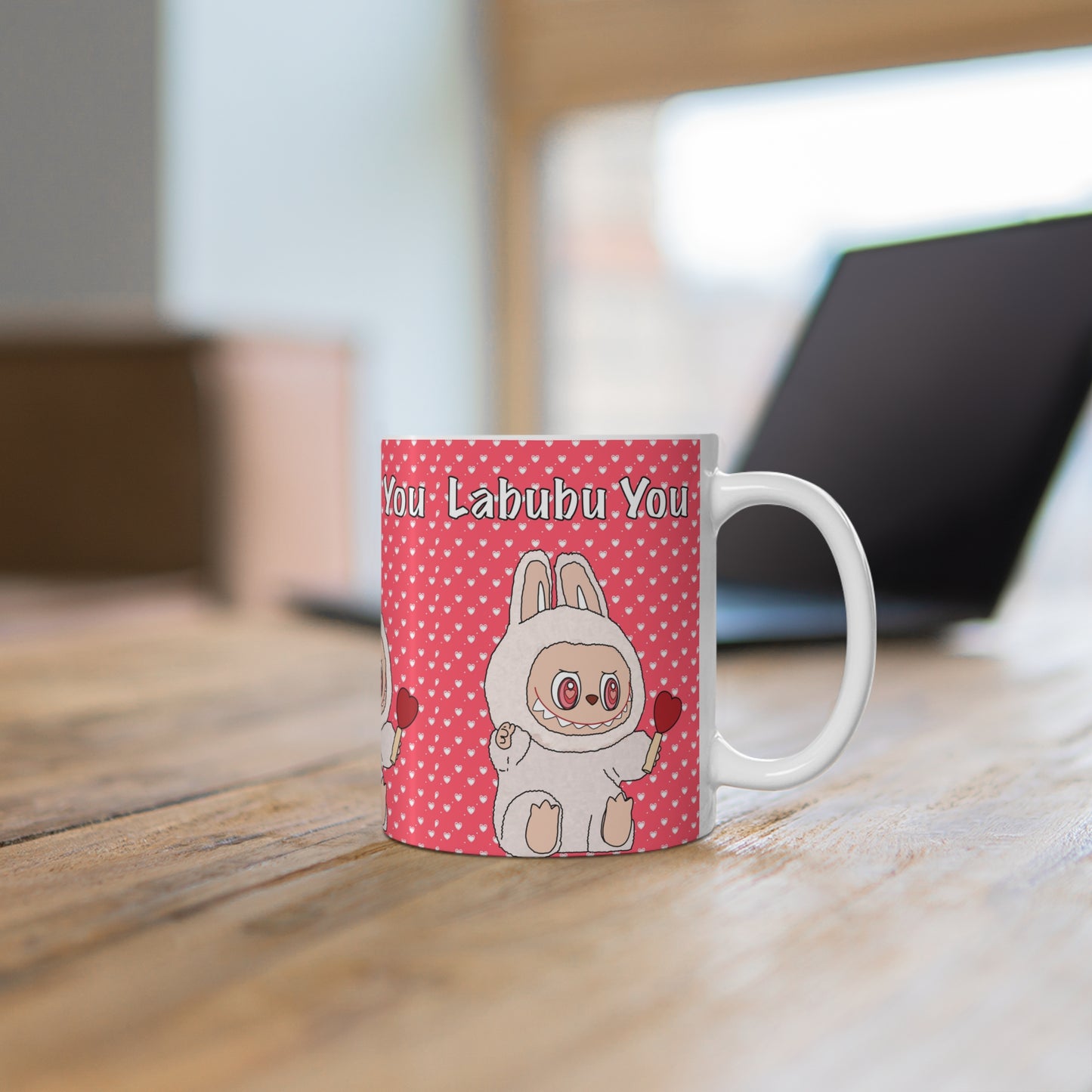 Cute "Labubu You" Ceramic Coffee Mug —