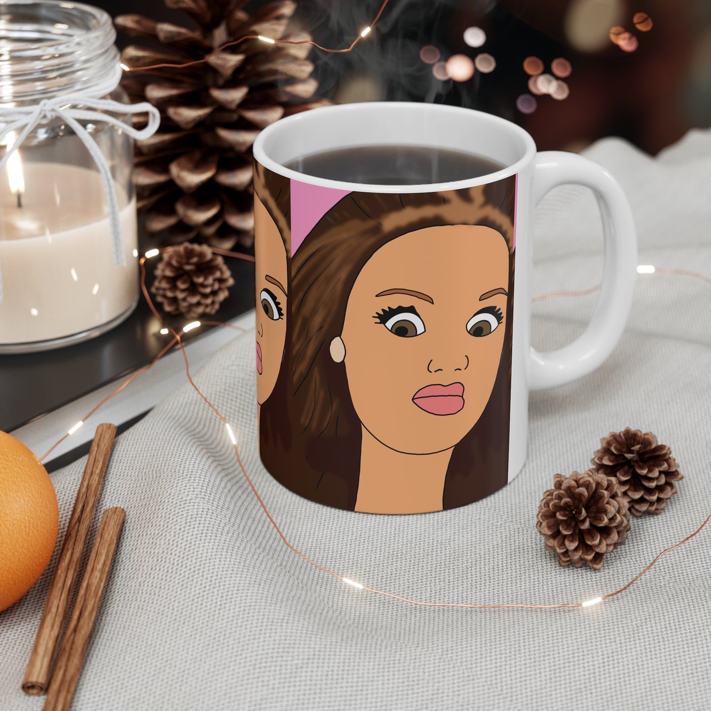 WHAAT!? Pop Art Side-Eye Mug — Funny Sassy Woman Coffee Cup