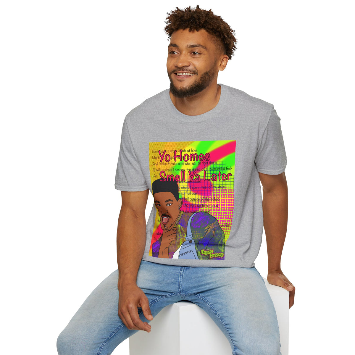 Fresh Prince Will Smith Graphic T-Shirt — 'Yo Home Smell Ya Later' Retro Pop Art Tee