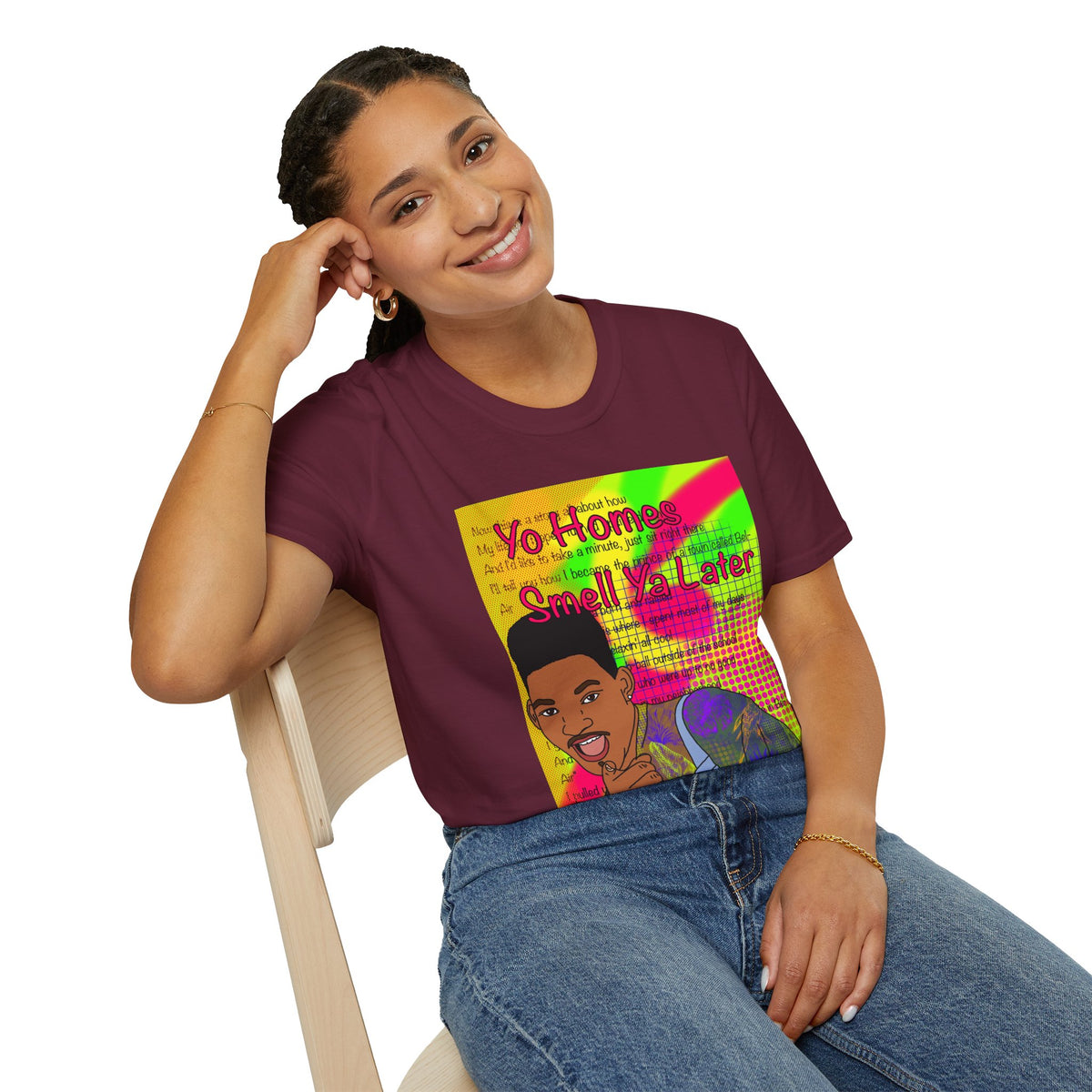 Fresh Prince Will Smith Graphic T-Shirt — 'Yo Home Smell Ya Later' Retro Pop Art Tee