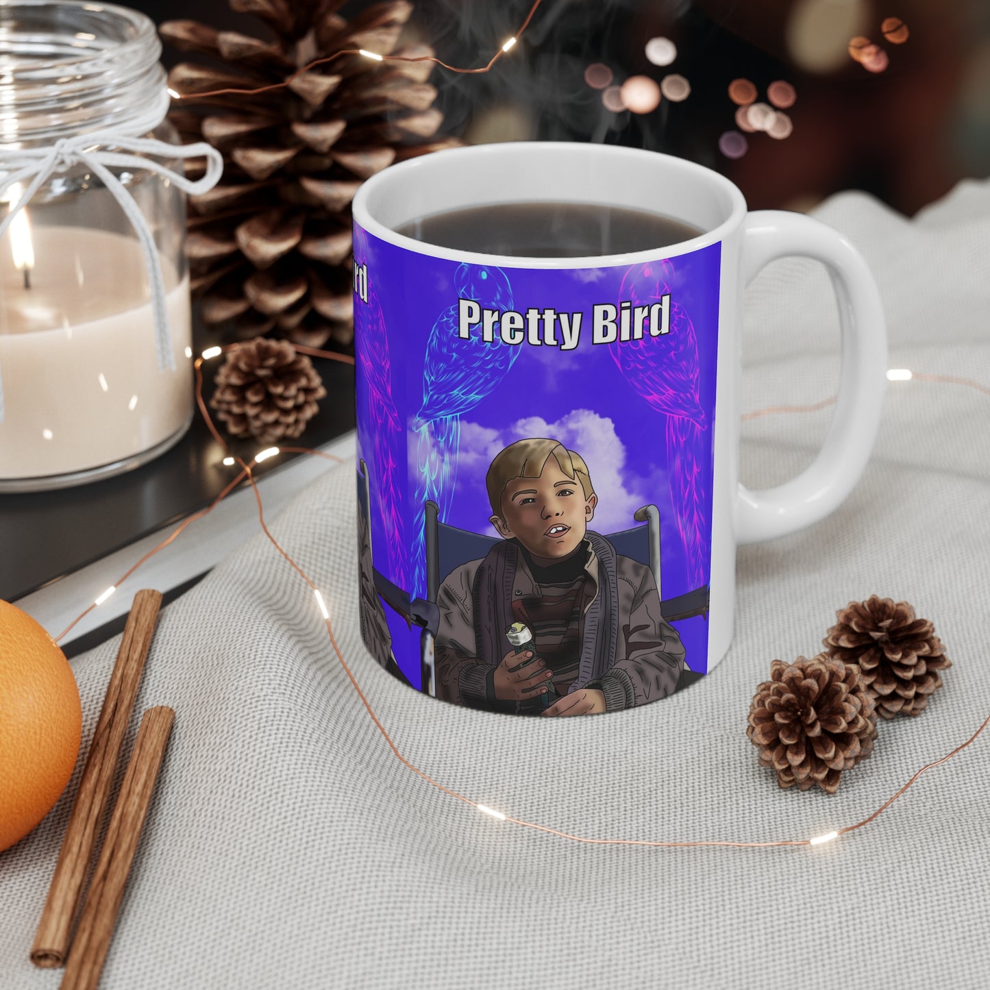 Dumb & Dumber Pretty Bird Ceramic Coffee Mug