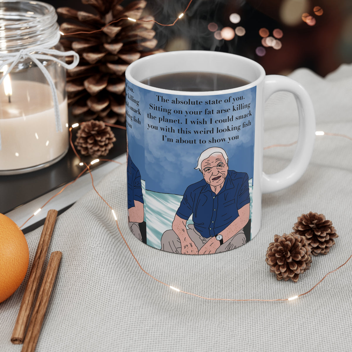 David Attenborough | Funny Mug | More Jam