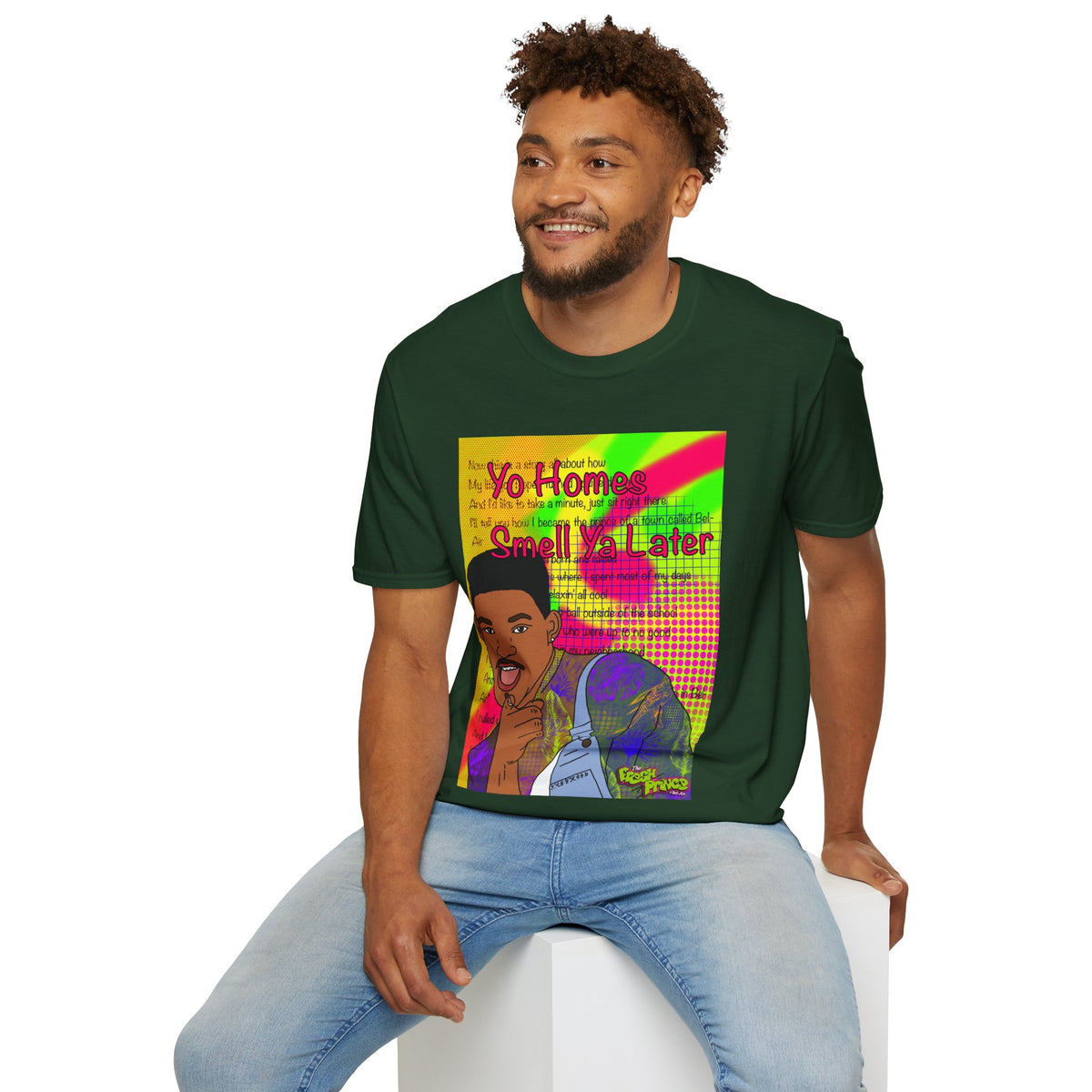 Fresh Prince Will Smith Graphic T-Shirt — 'Yo Home Smell Ya Later' Retro Pop Art Tee