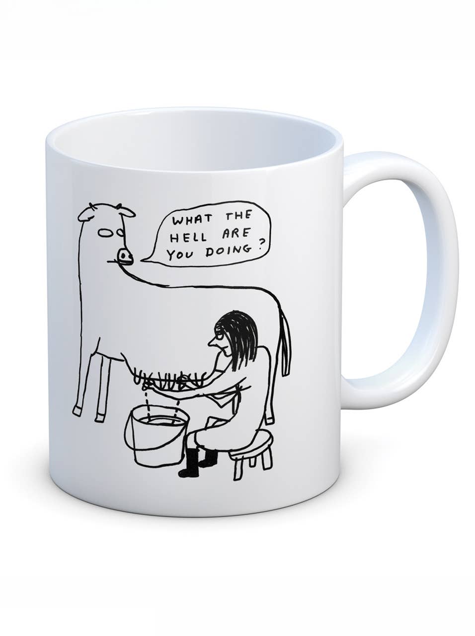 Funny Gift David Shrigley Mug - What The Hell