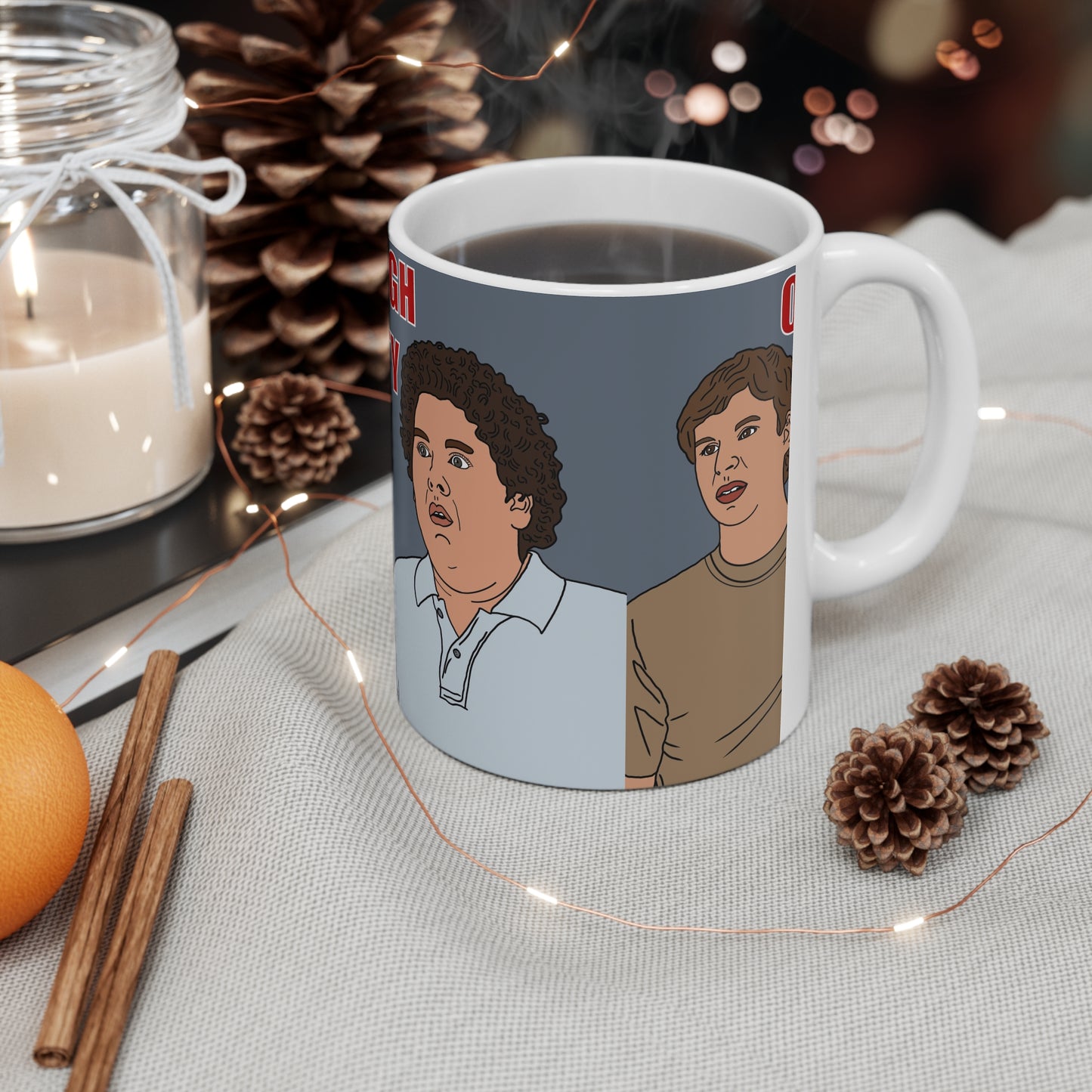 Superbad Mug — "Old Enough to Party" Funny Retro Party Coffee Mug