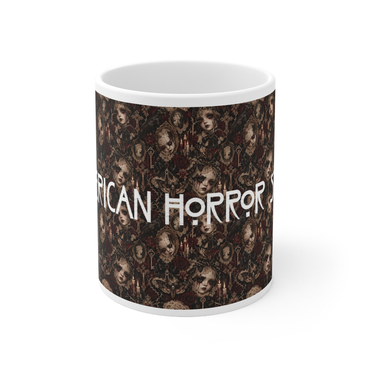 American Horror Story | Mask & Crows Patterned Mug | More Jam