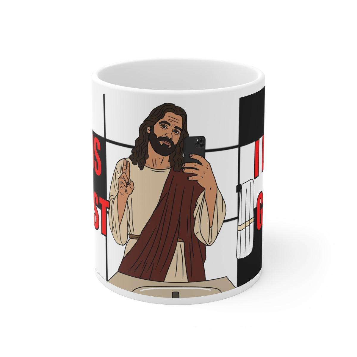 Jesus Bathroom Selfie | Christmas Mug | More Jam