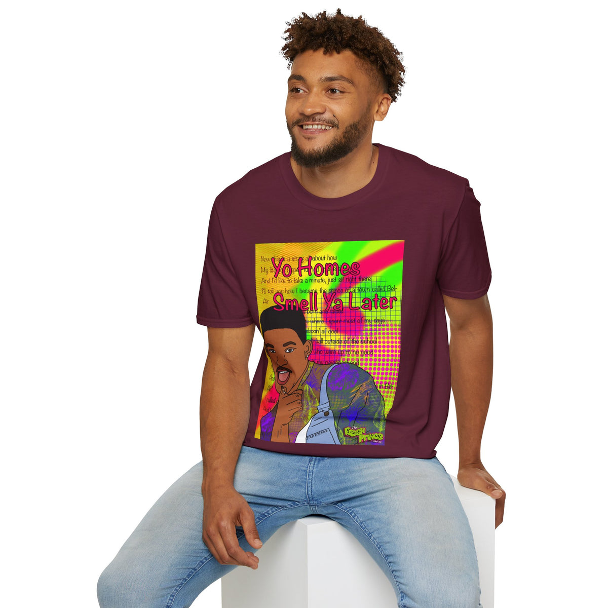 Fresh Prince Will Smith Graphic T-Shirt — 'Yo Home Smell Ya Later' Retro Pop Art Tee