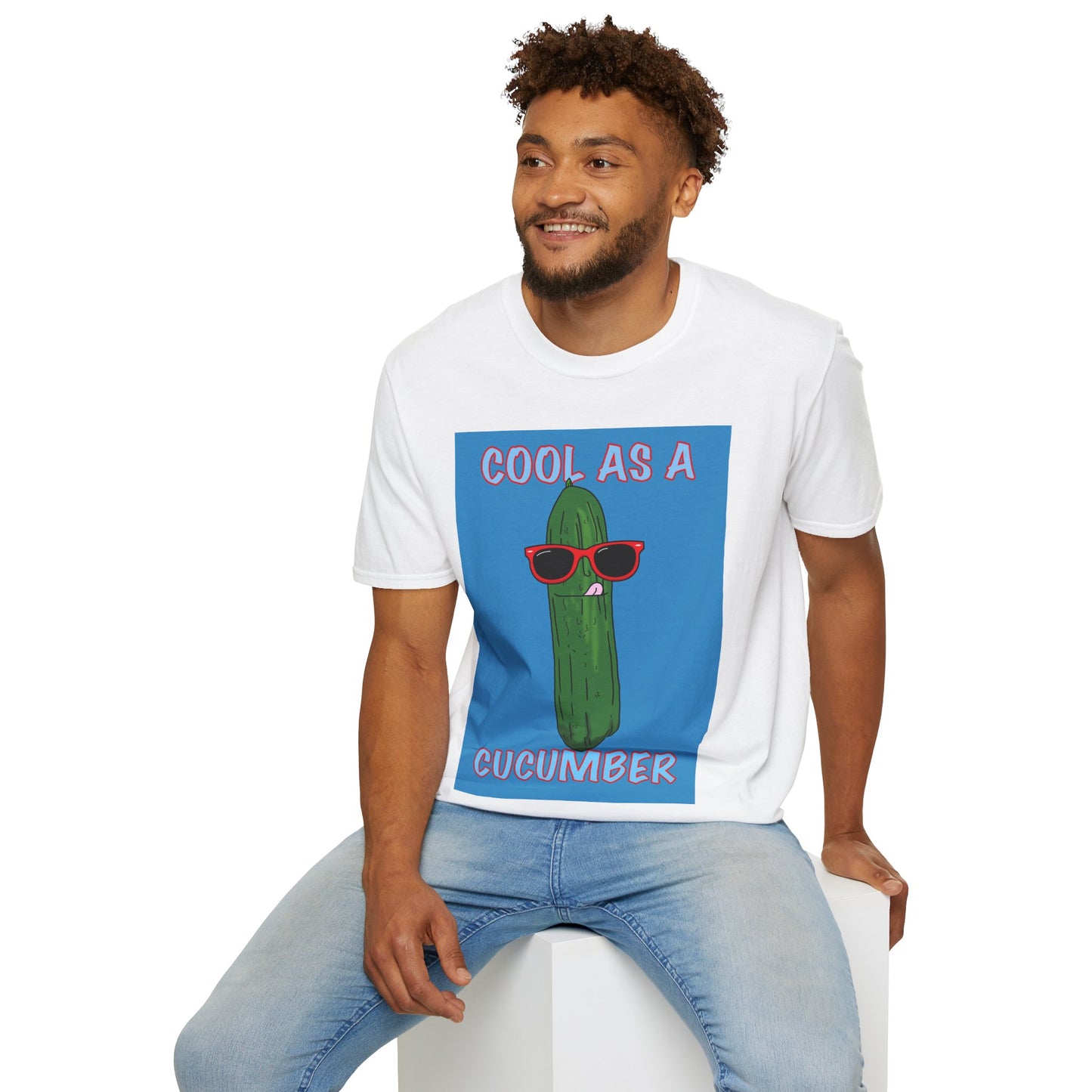 Cool as a Cucumber T-Shirt — Funny Sunglasses Cucumber Graphic Tee