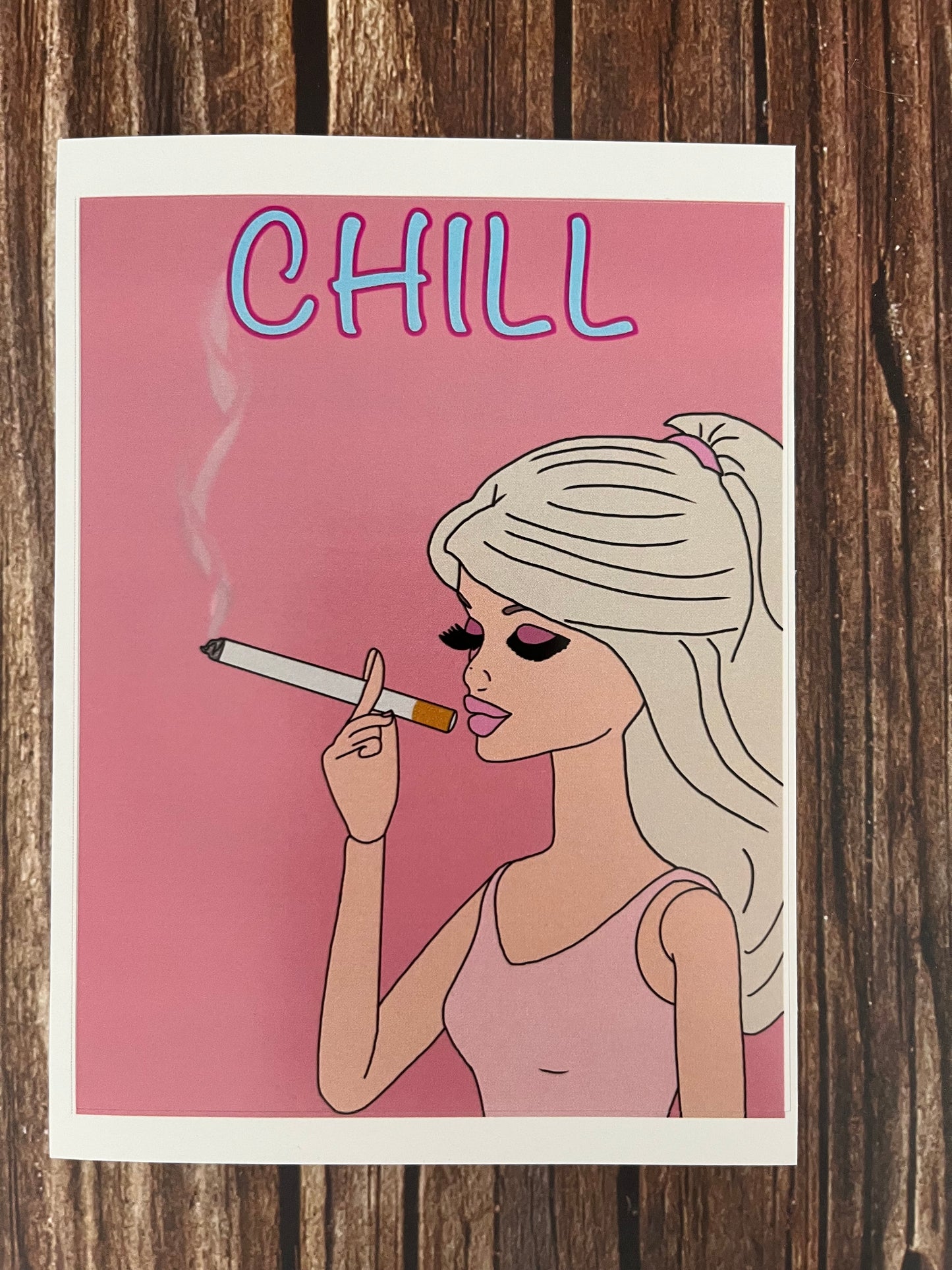 Barbie Chill Wine Label