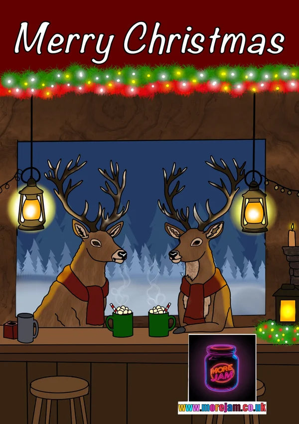 Cosy Reindeer | Funny Christmas Card | More Jam