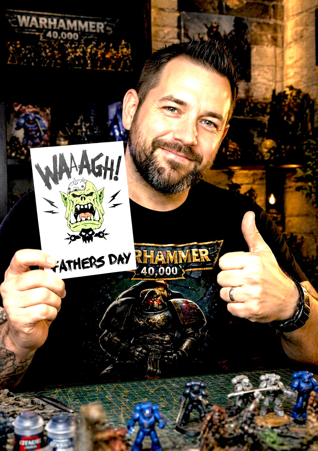 Warhammer Ork Fathers Day Card | Funny Father's Day Card | More Jam