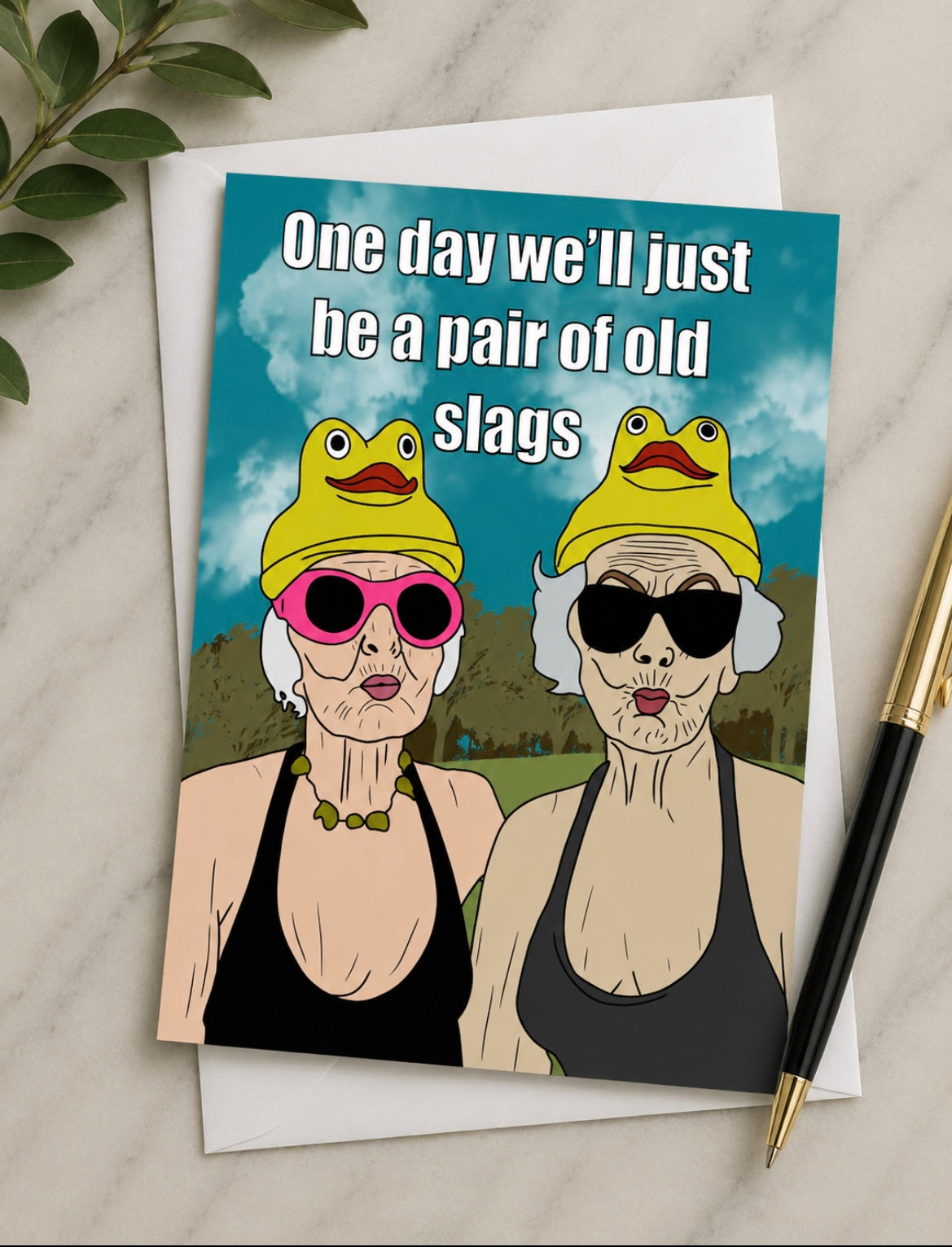 Best Friends Old Slags | Funny Birthday Card | More Jam