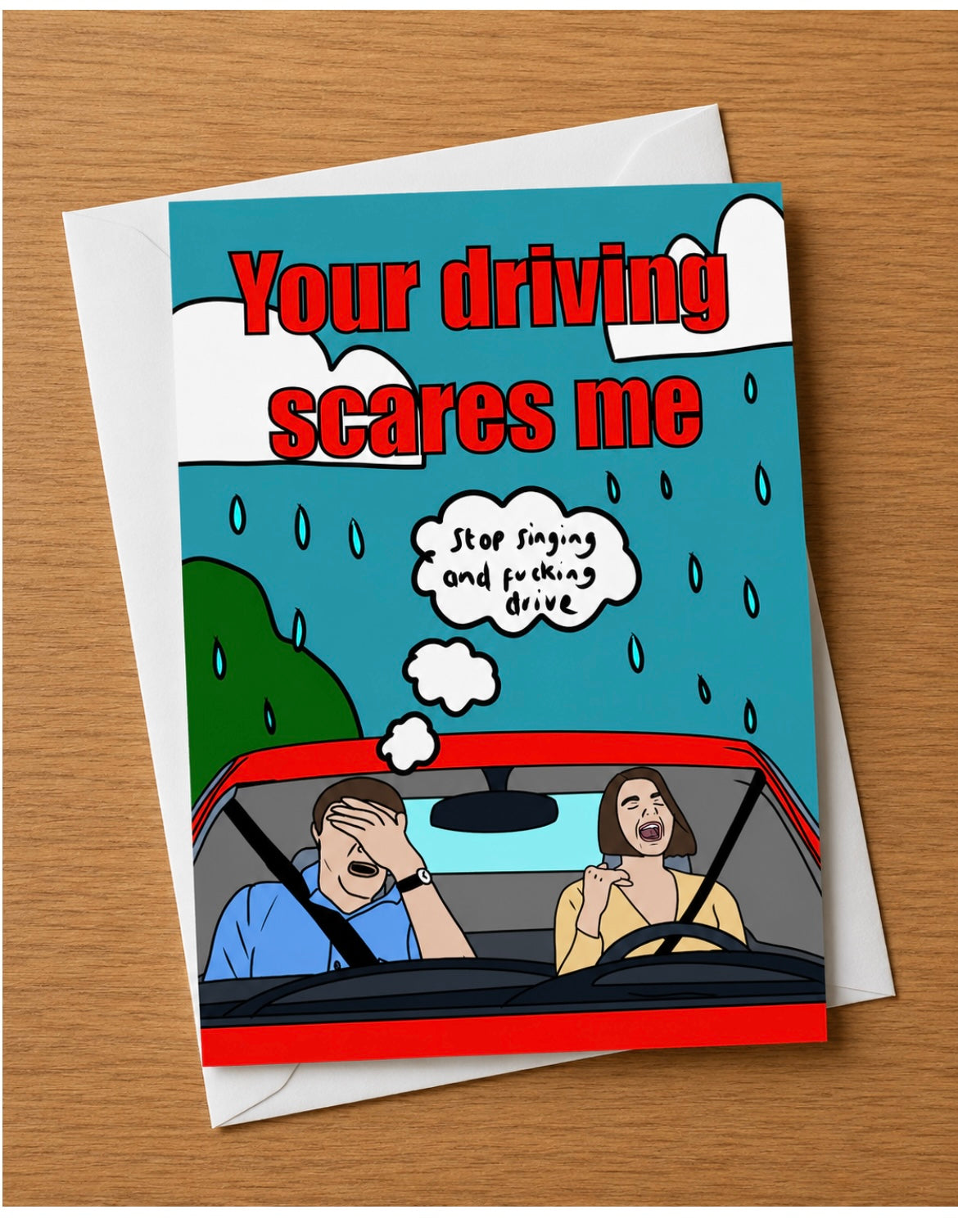 Stop Singing Just Drive | Funny Birthdaly Card | More Jam