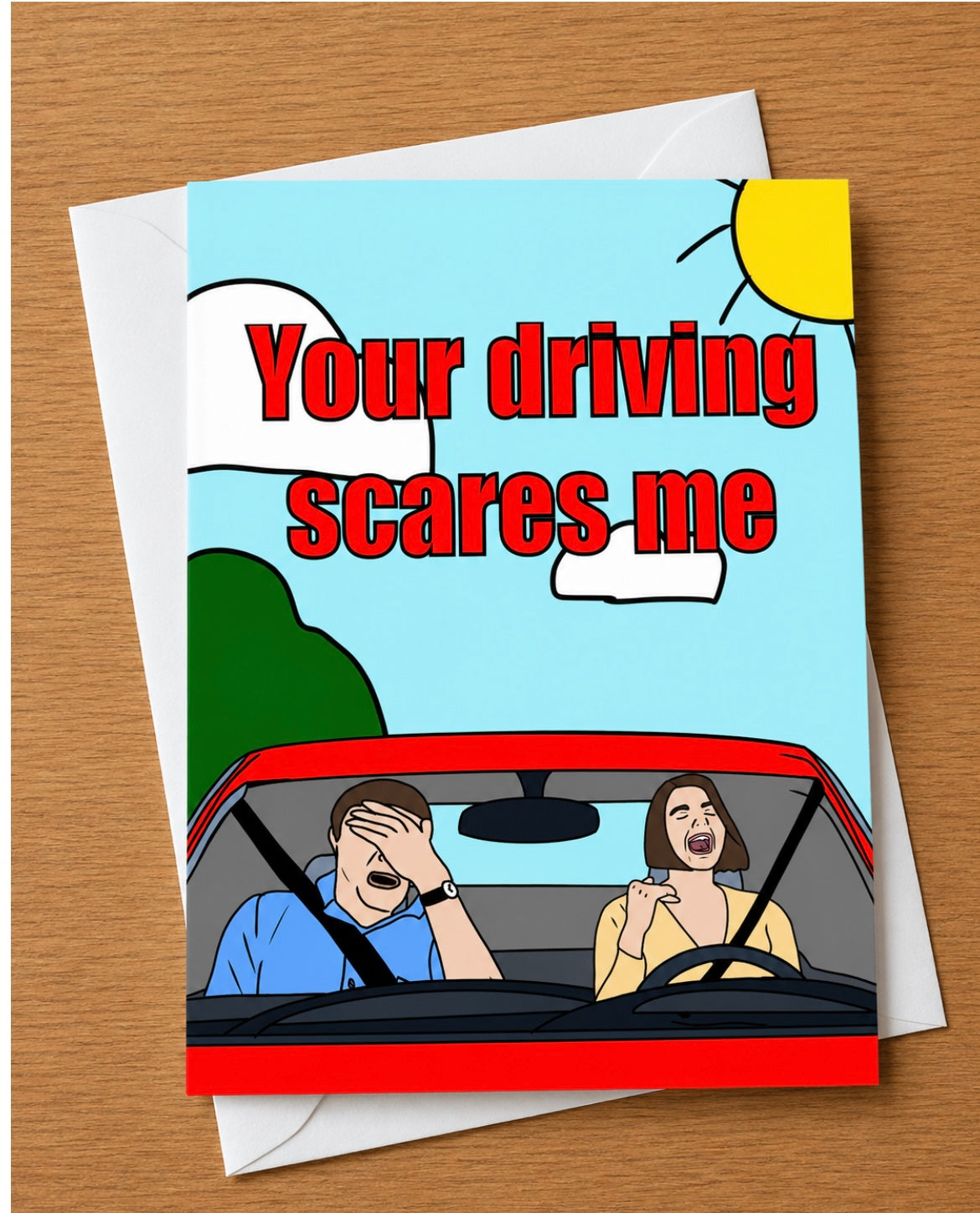 Scary Driver | Funny Birthday Card | More Jam