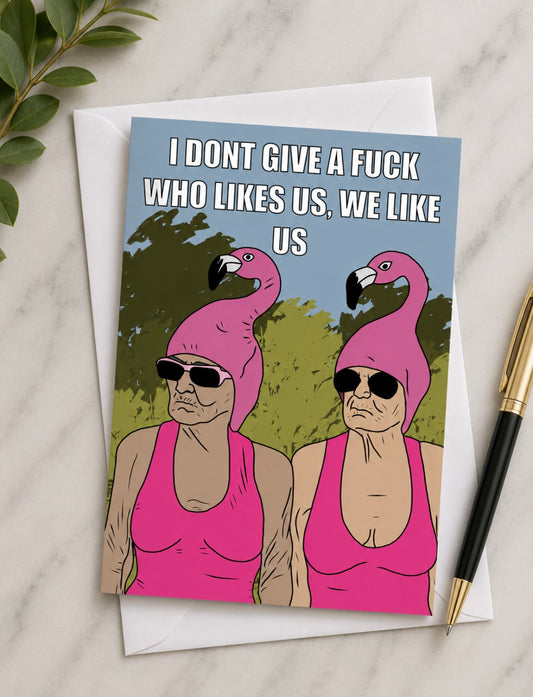 Best Friends I Don't Give A F | Funny Birthday Card | More Jam