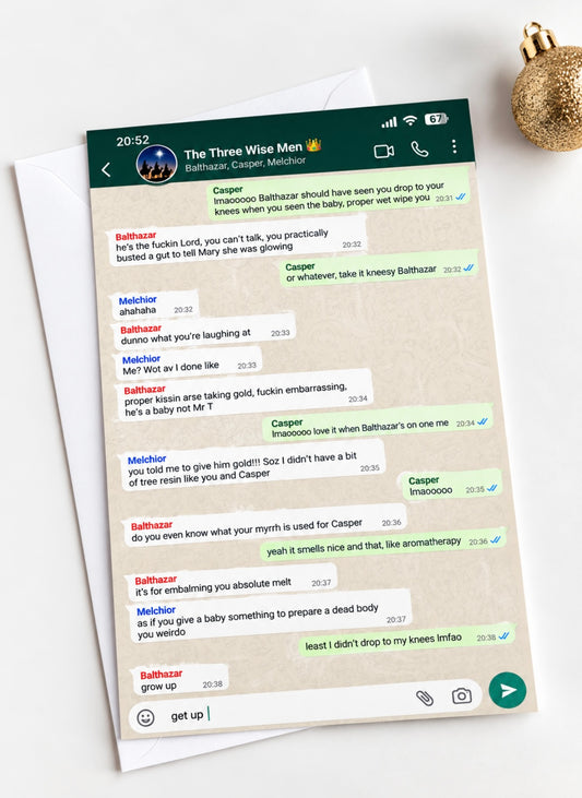 Three Wise Men Taking The Piss On WhatsApp | Funny Christmas Card | More Jam