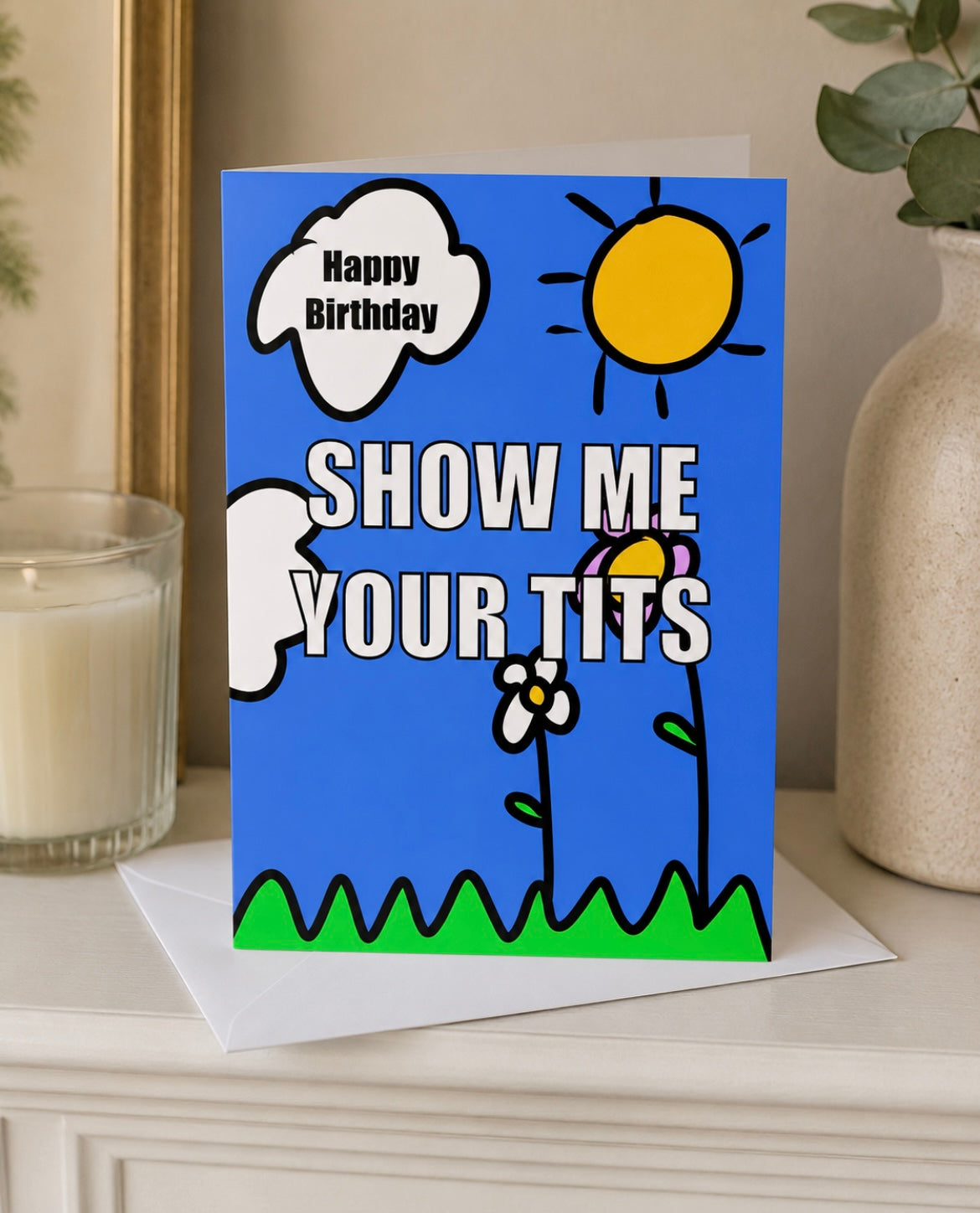 Get Your Tits Out | Funny Rude Girlfriend Birthday Card | More Jam